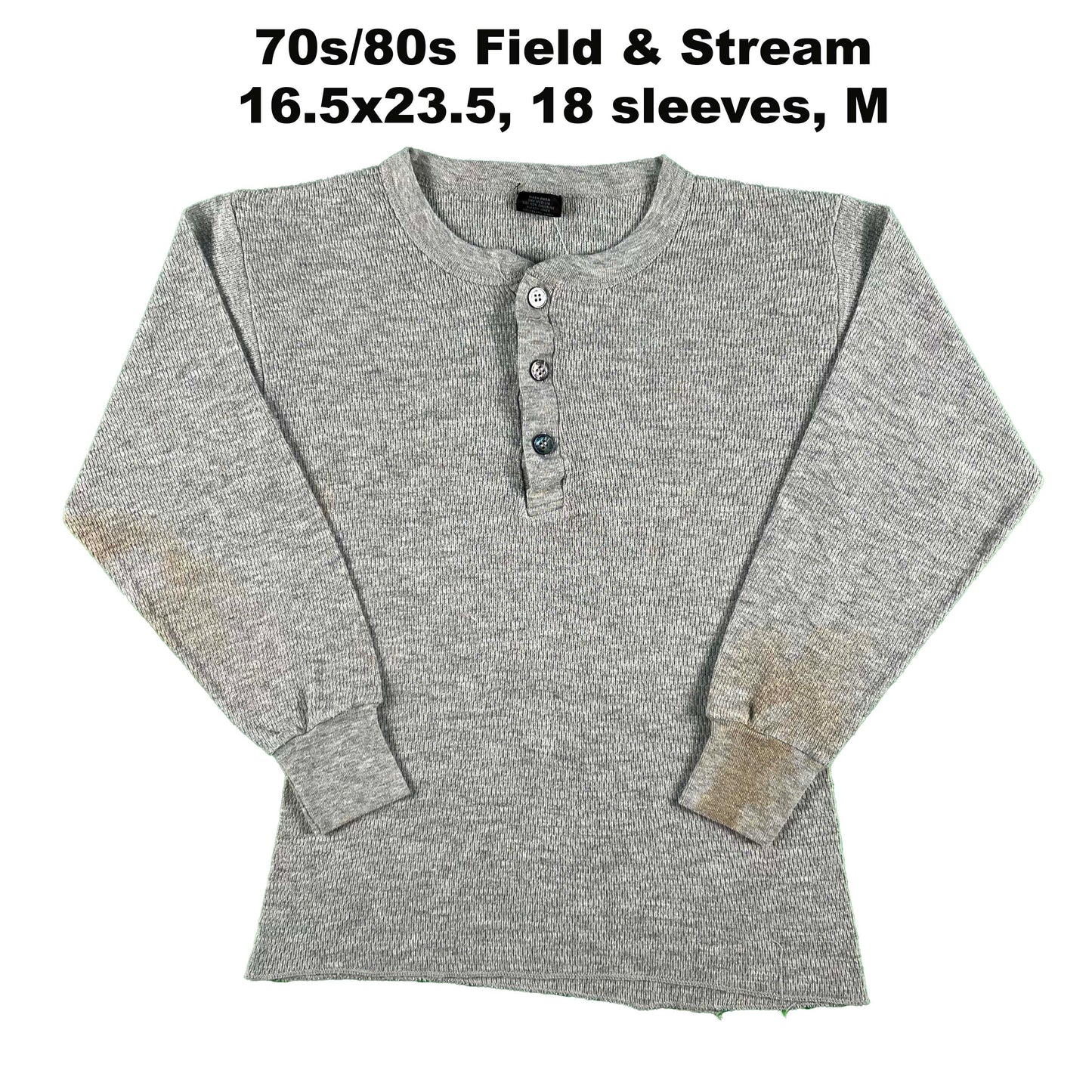 Vintage Grey Waffle Knit Thermal- SELECT SHIRT