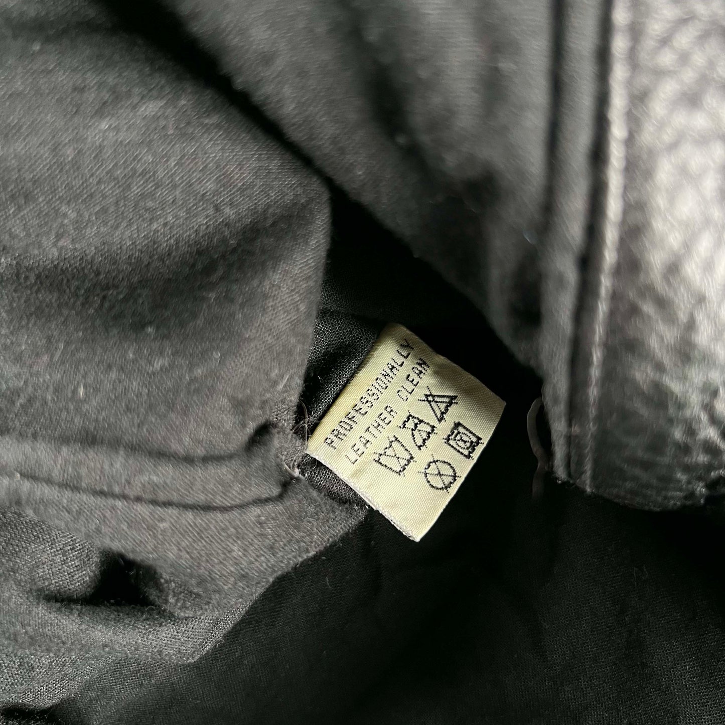 00s Eddie Bauer Belted Back Black Leather Jacket- S