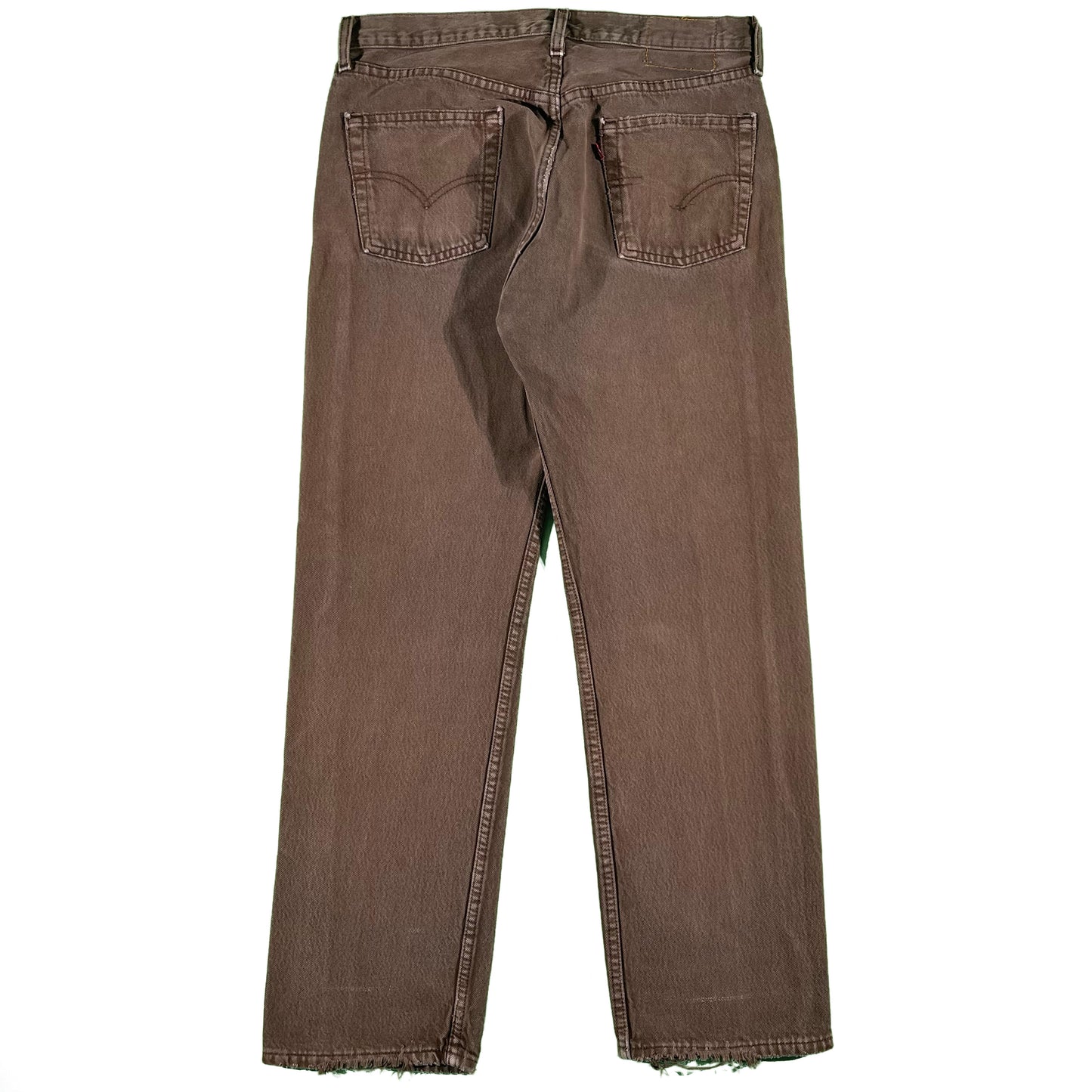 90s Over Dyed Brown Levi's 501s- 33x29