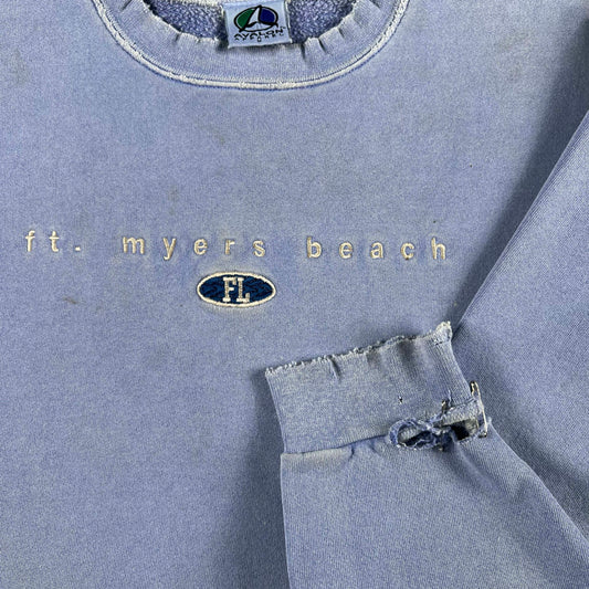 90s Nicely Thashed ft. myers beach Sweatshirt- M