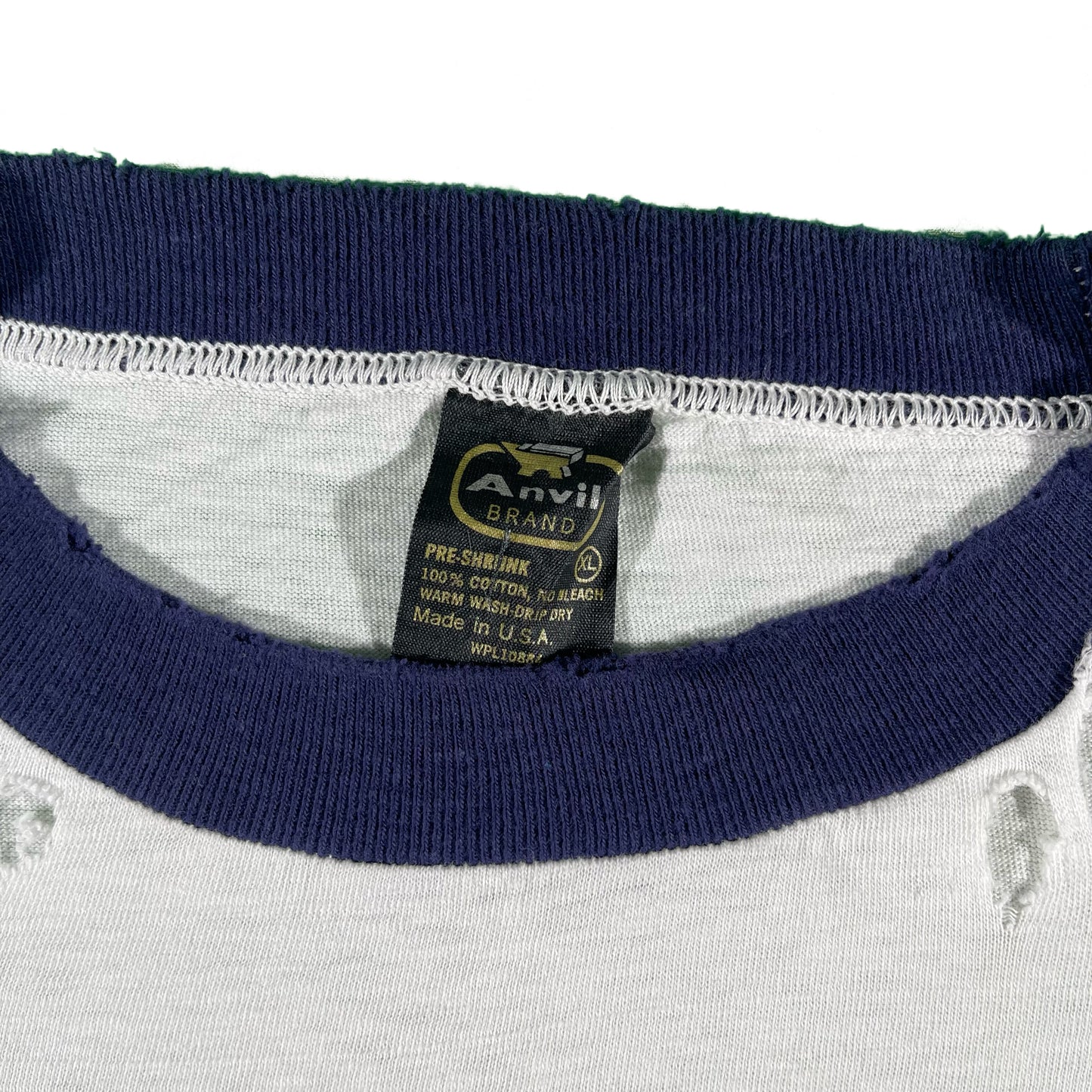 70s Distressed BMW Ringer Tee- L