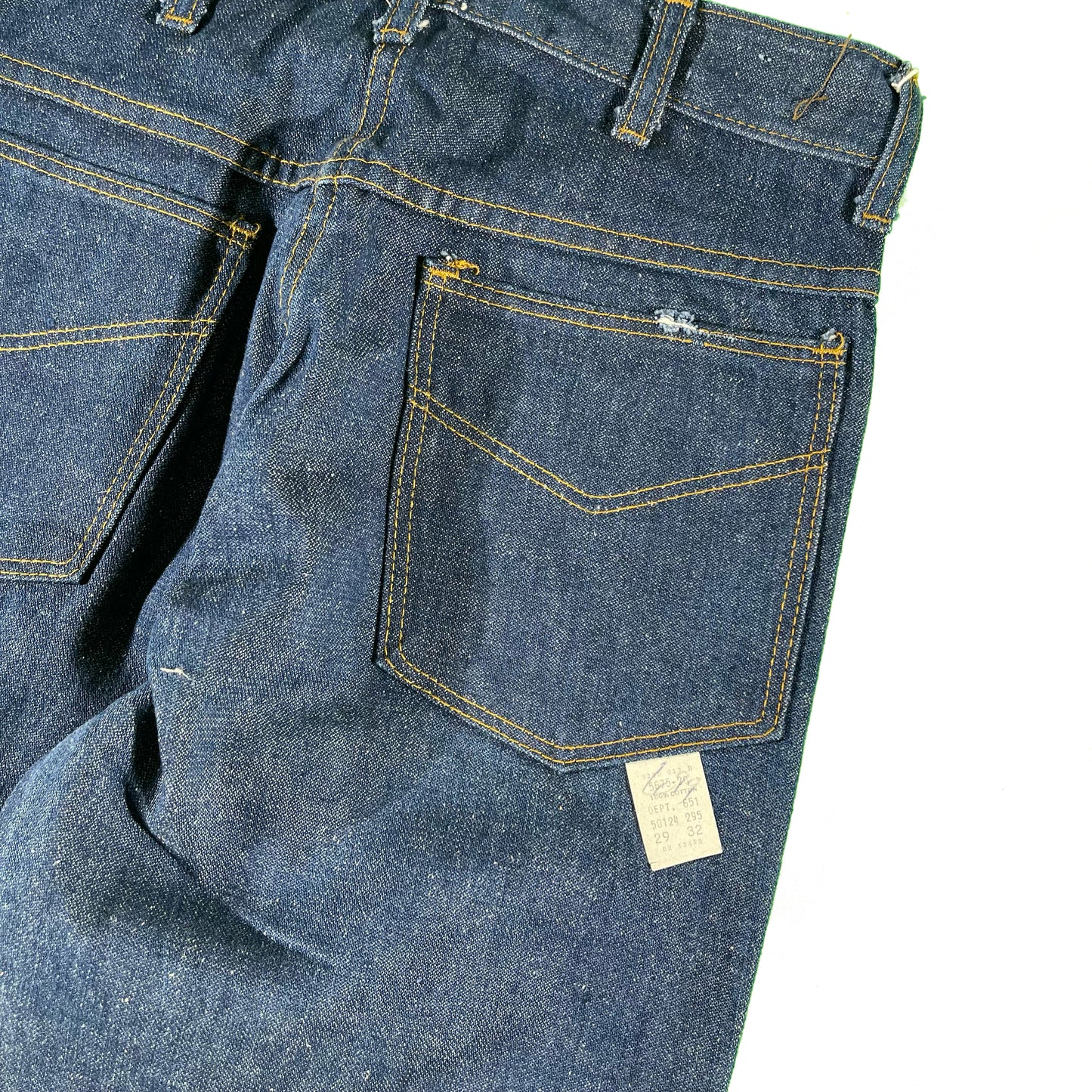 60s NOS Roebucks Dark Wash Denim- 28x31.5