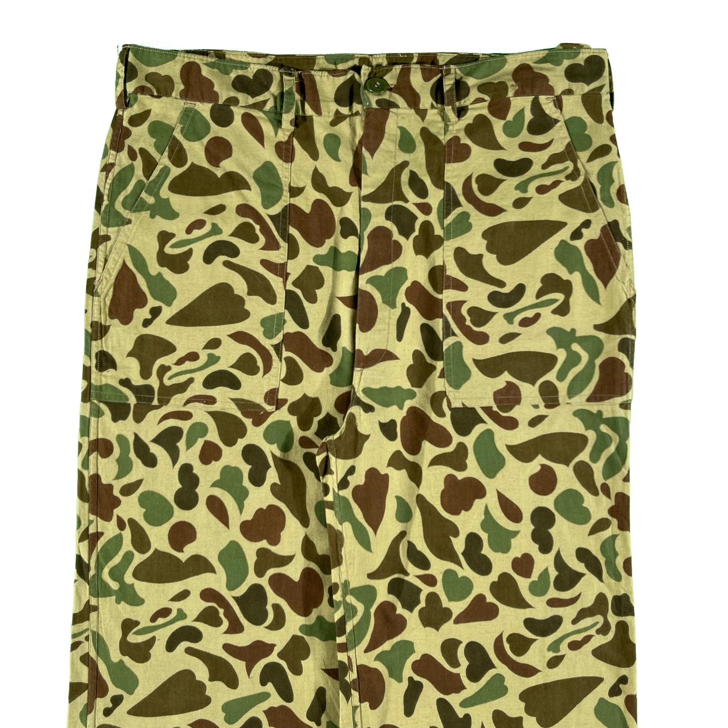 80s Wide Leg Duck Camo Fatigues- 36"-39"x28
