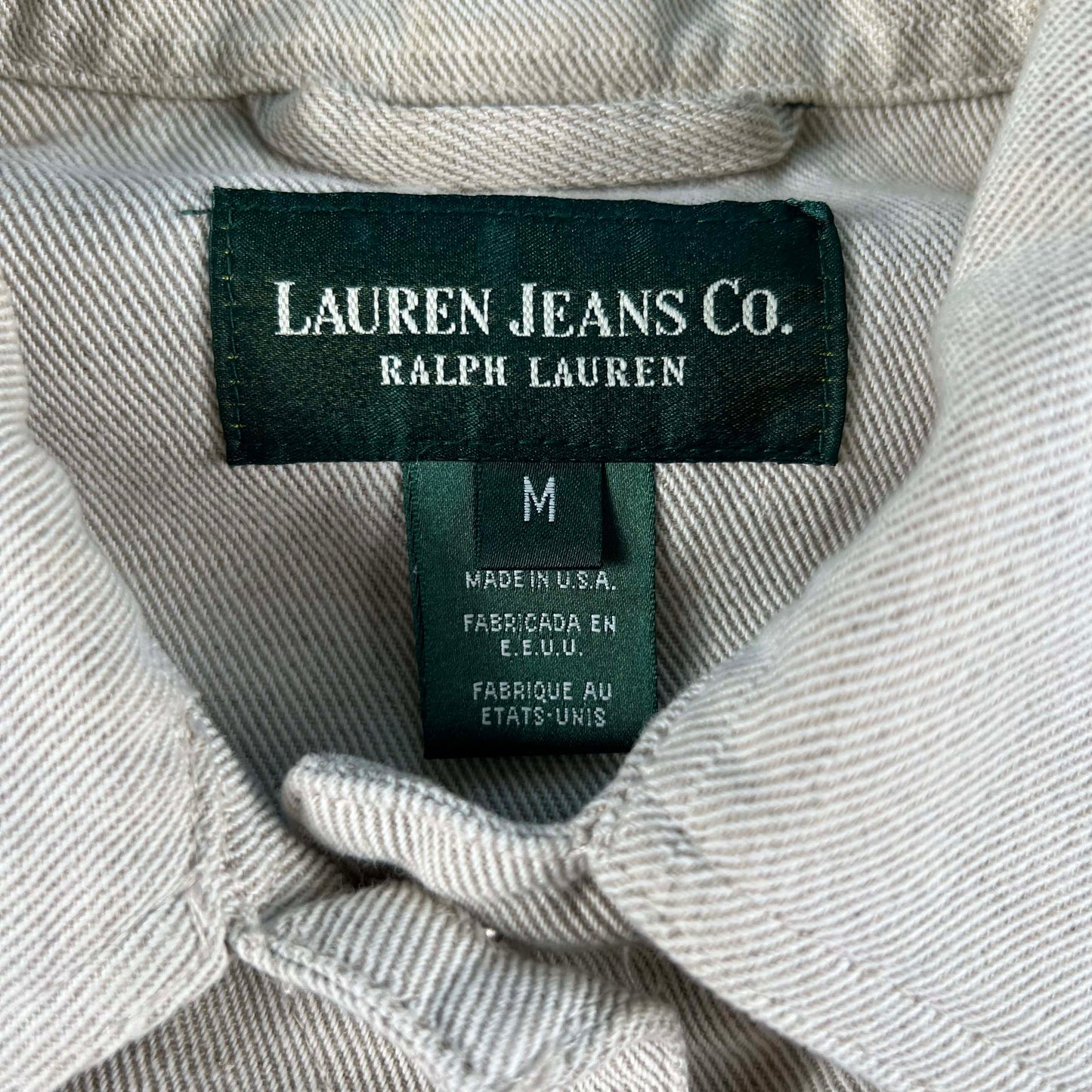 90s Lauren Jeans Co Ralph Lauren Linen Cotton Chore Coat- S