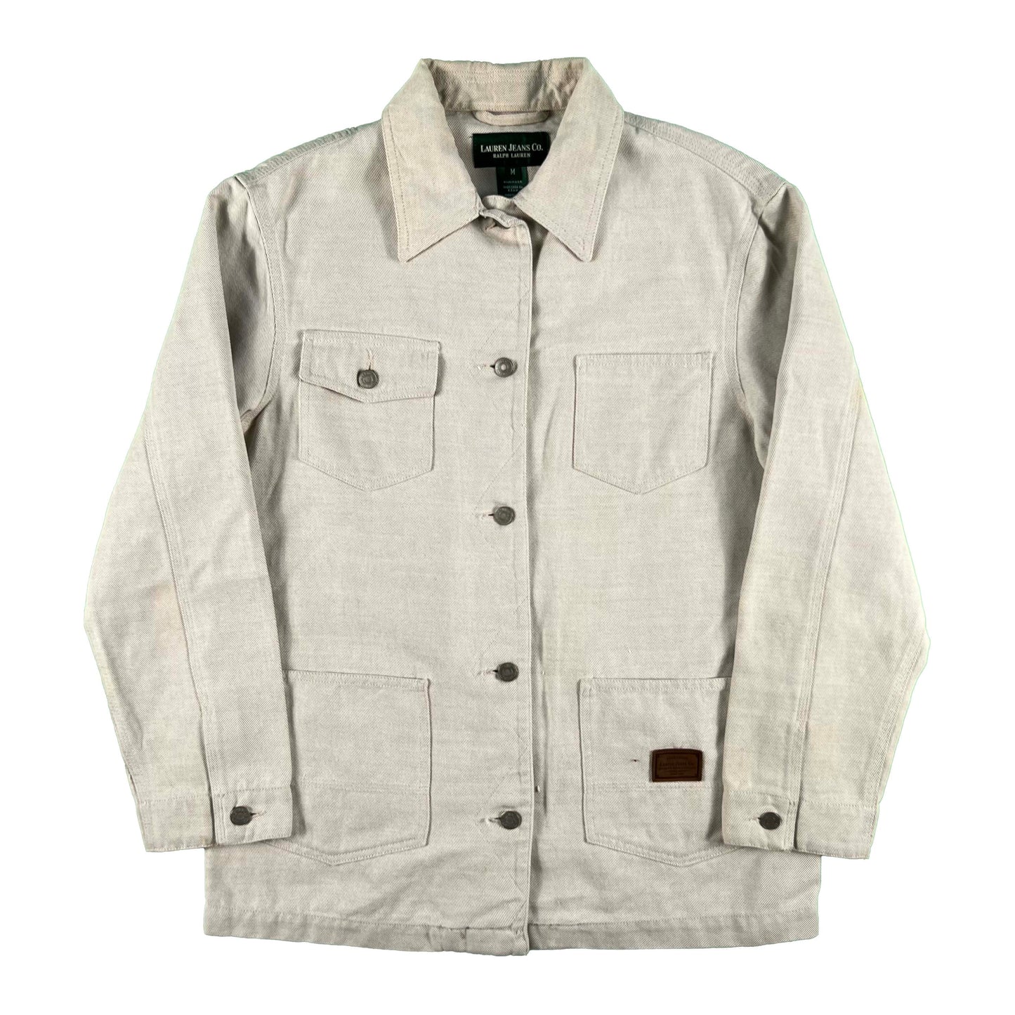 90s Lauren Jeans Co Ralph Lauren Linen Cotton Chore Coat- S