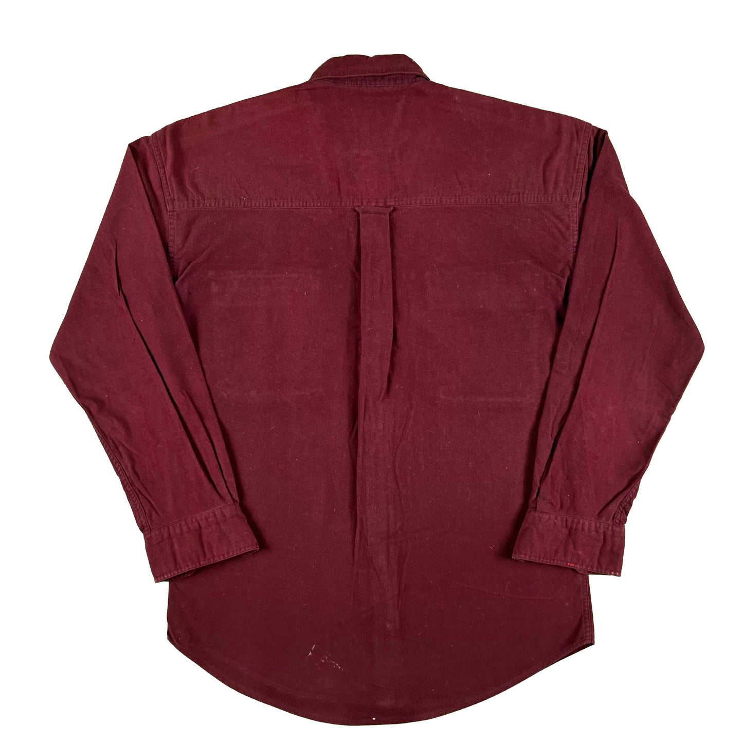 Chaps Ralph Lauren Burgundy 100% Cotton Chamois Shirt- M