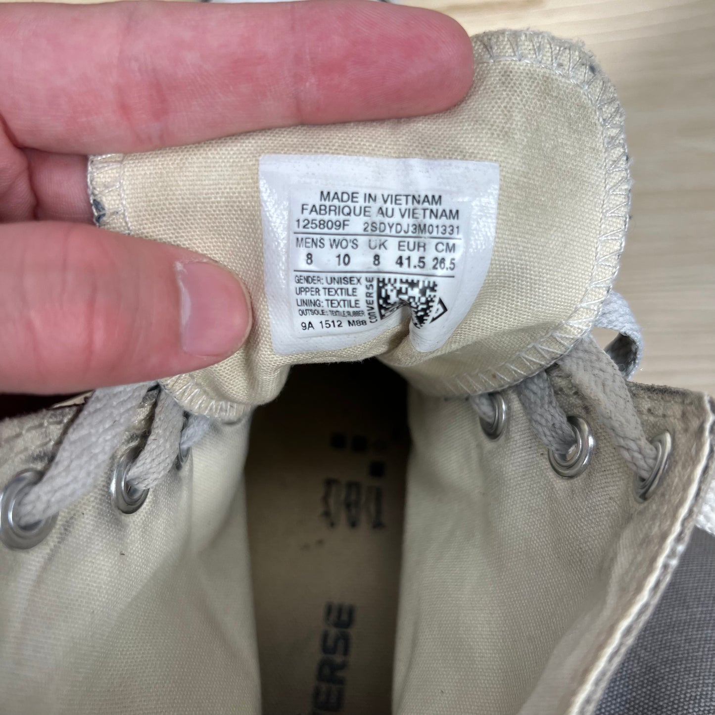 Sun Faded Navy High Top Converse- M's 8, W's 9.5