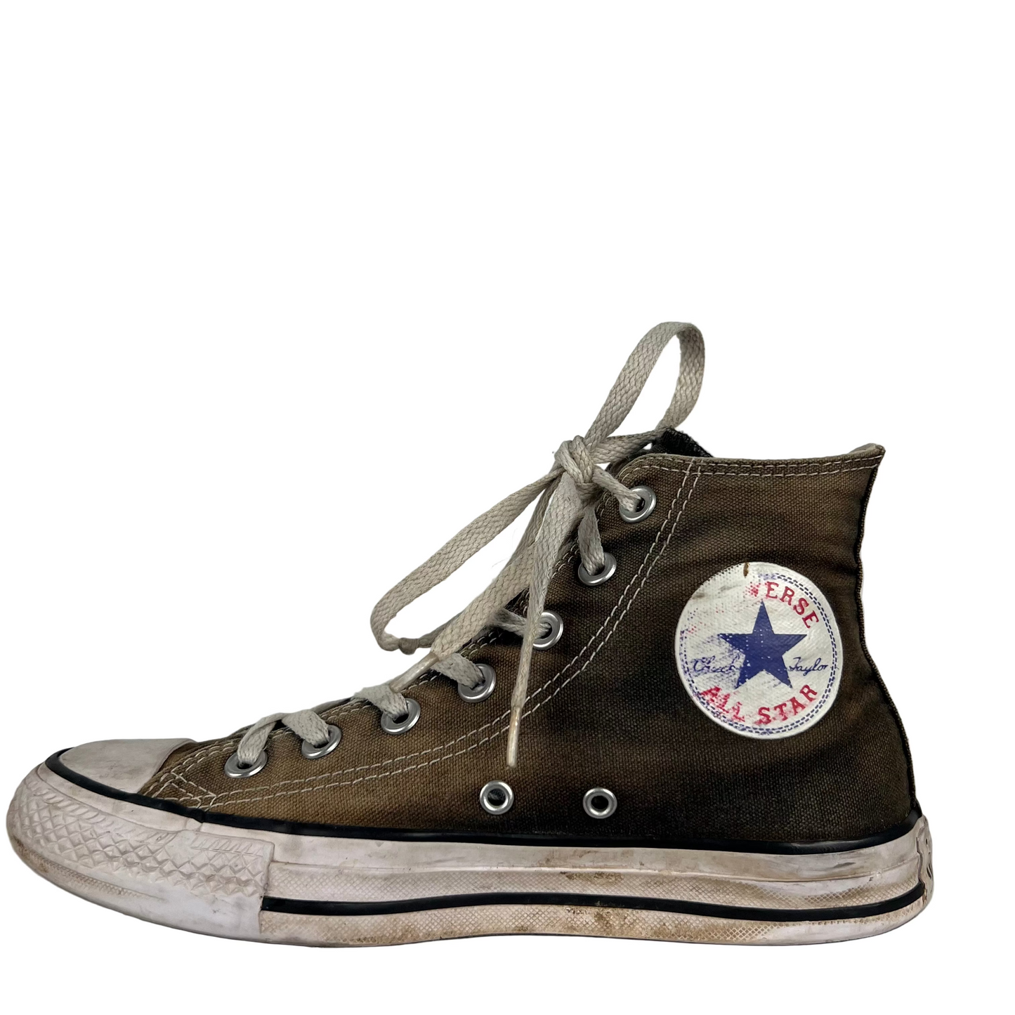 Sun Faded Black High Top Converse- M's 5, W's 6.5