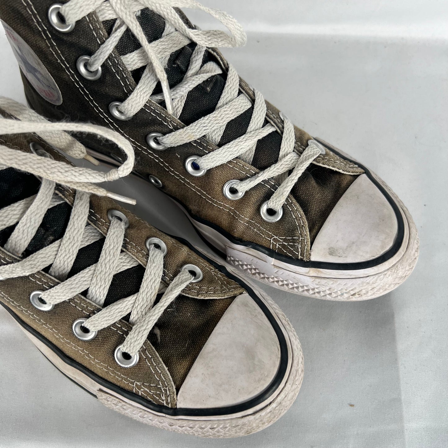 Sun Faded Black High Top Converse- M's 5, W's 6.5