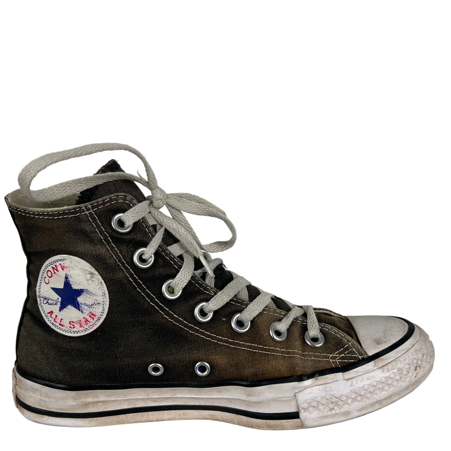 Sun Faded Black High Top Converse- M's 5, W's 6.5