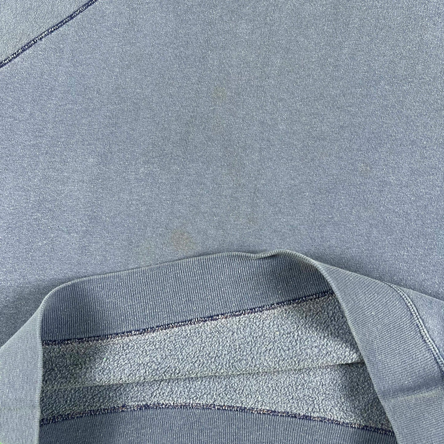 60s Blueberry Blue Short Sleeve Cotton Sweatshirts(L)- 1 LEFT IN STOCK