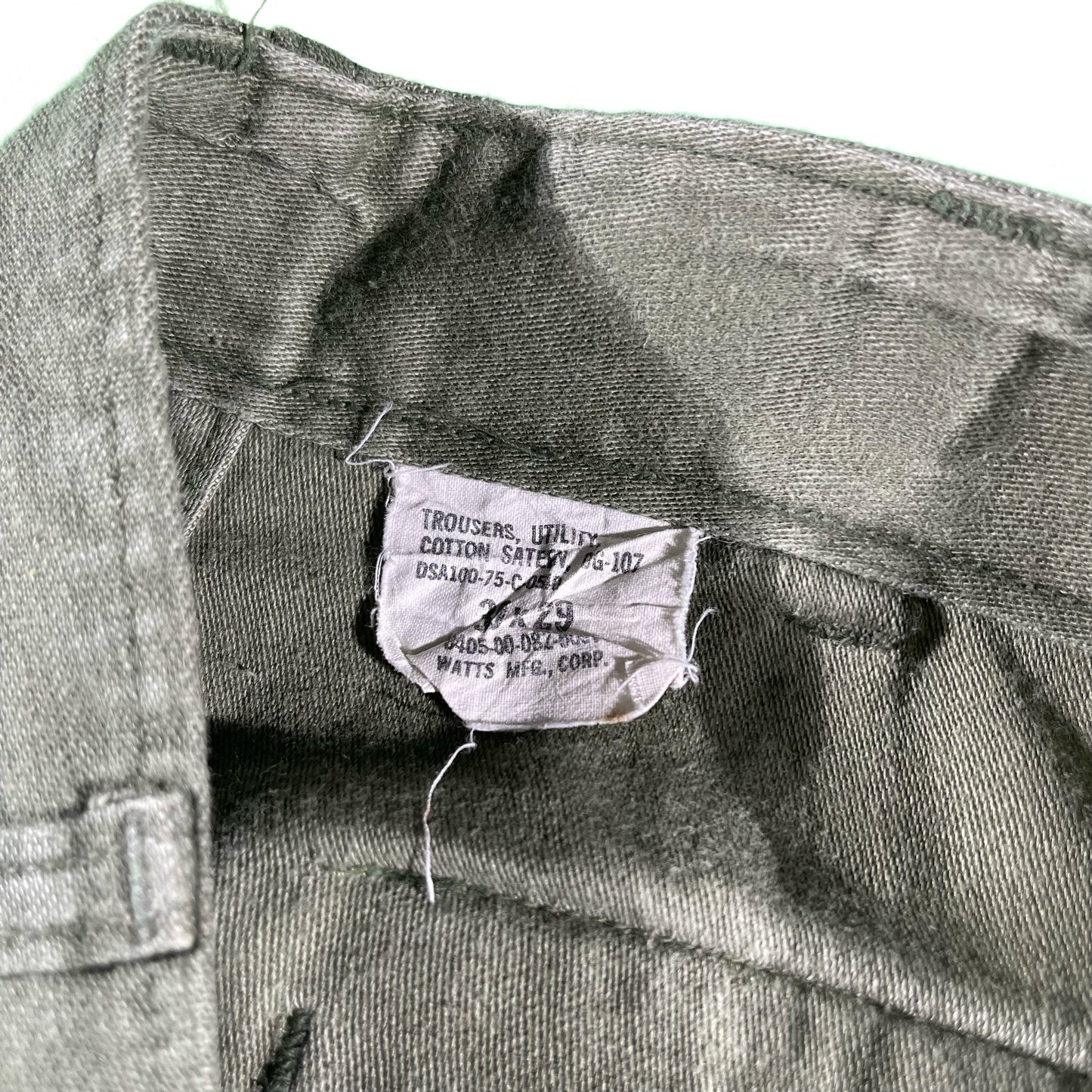 70s OG-107 Army Trousers- 27x28.5