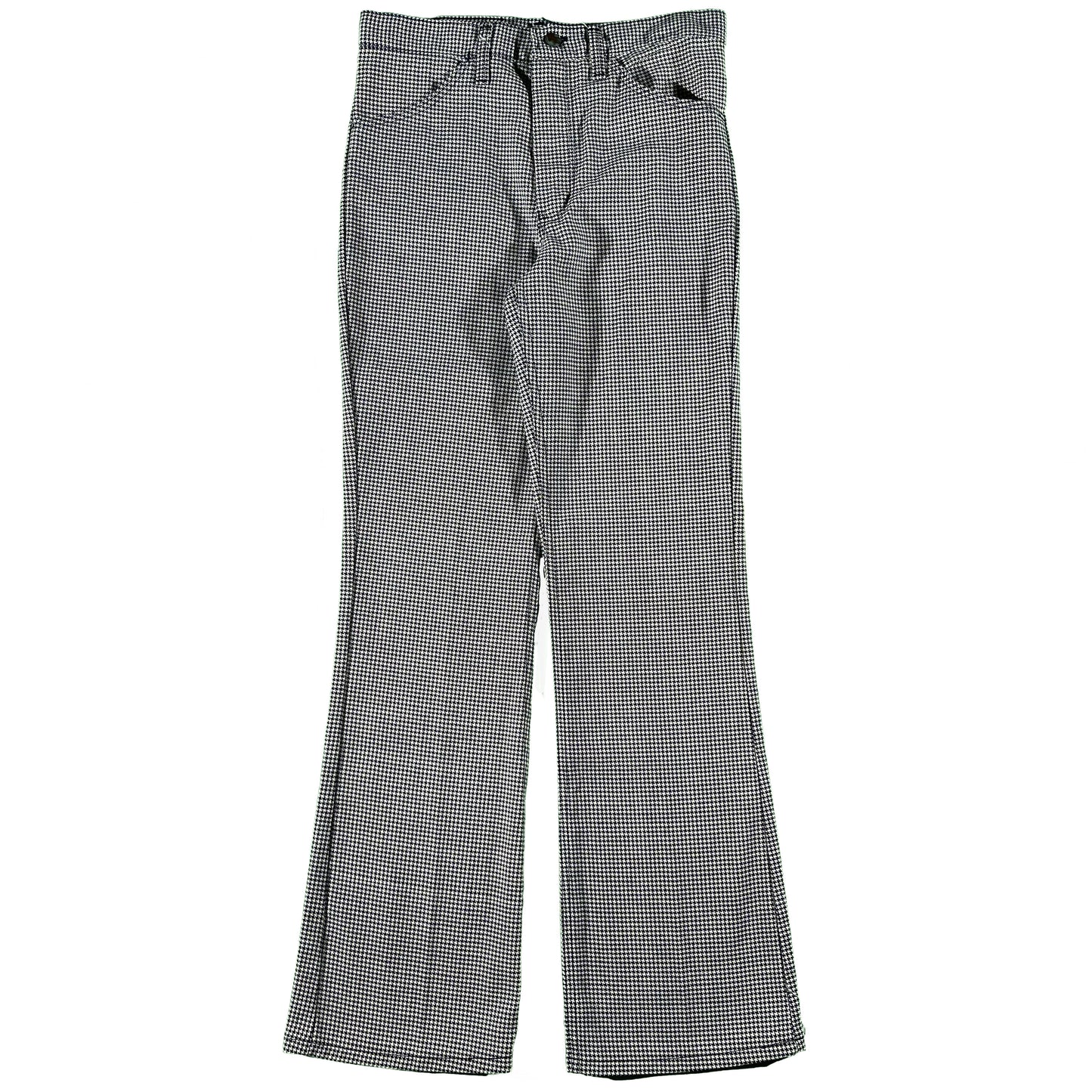 70s Maverick Navy n White Plaid Flares- 31x31.5