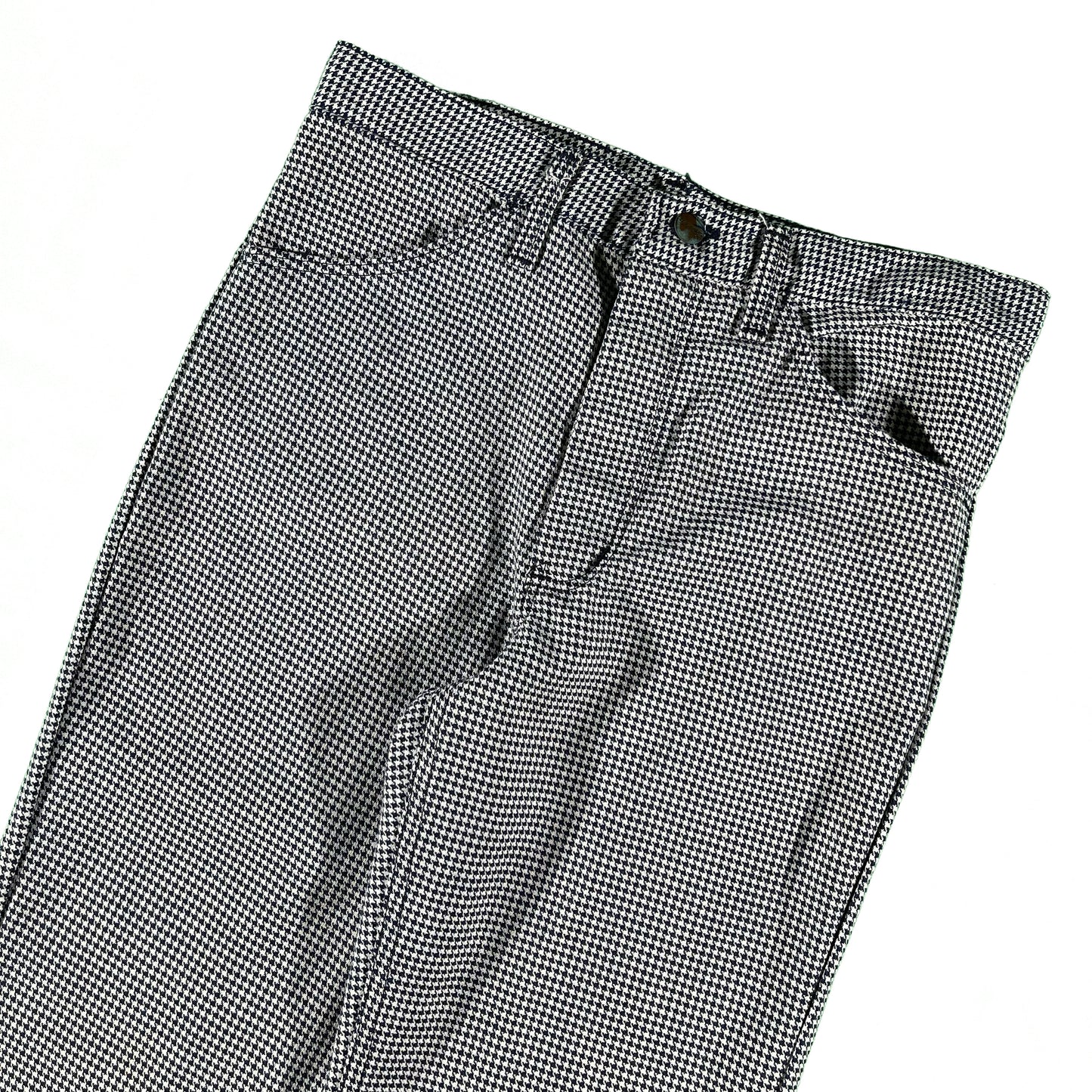 70s Maverick Navy n White Plaid Flares- 31x31.5