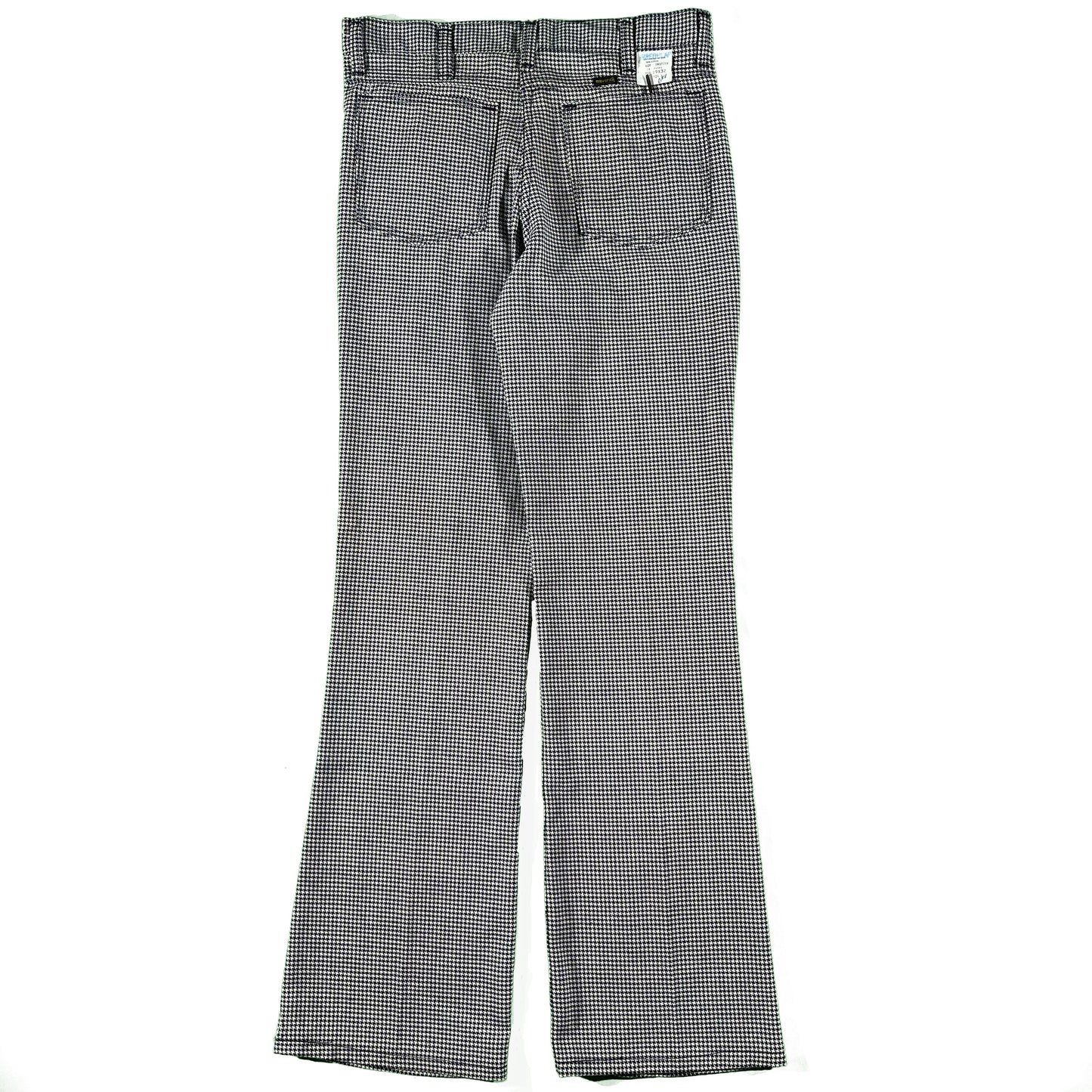 70s Maverick Navy n White Plaid Flares- 31x31.5