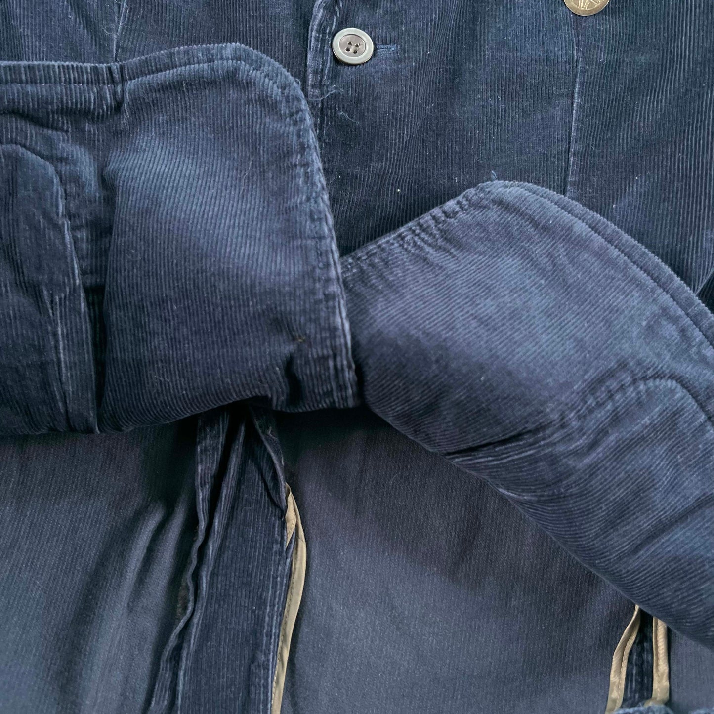 00s Navy Blue Corduroy Charm Blazer- M