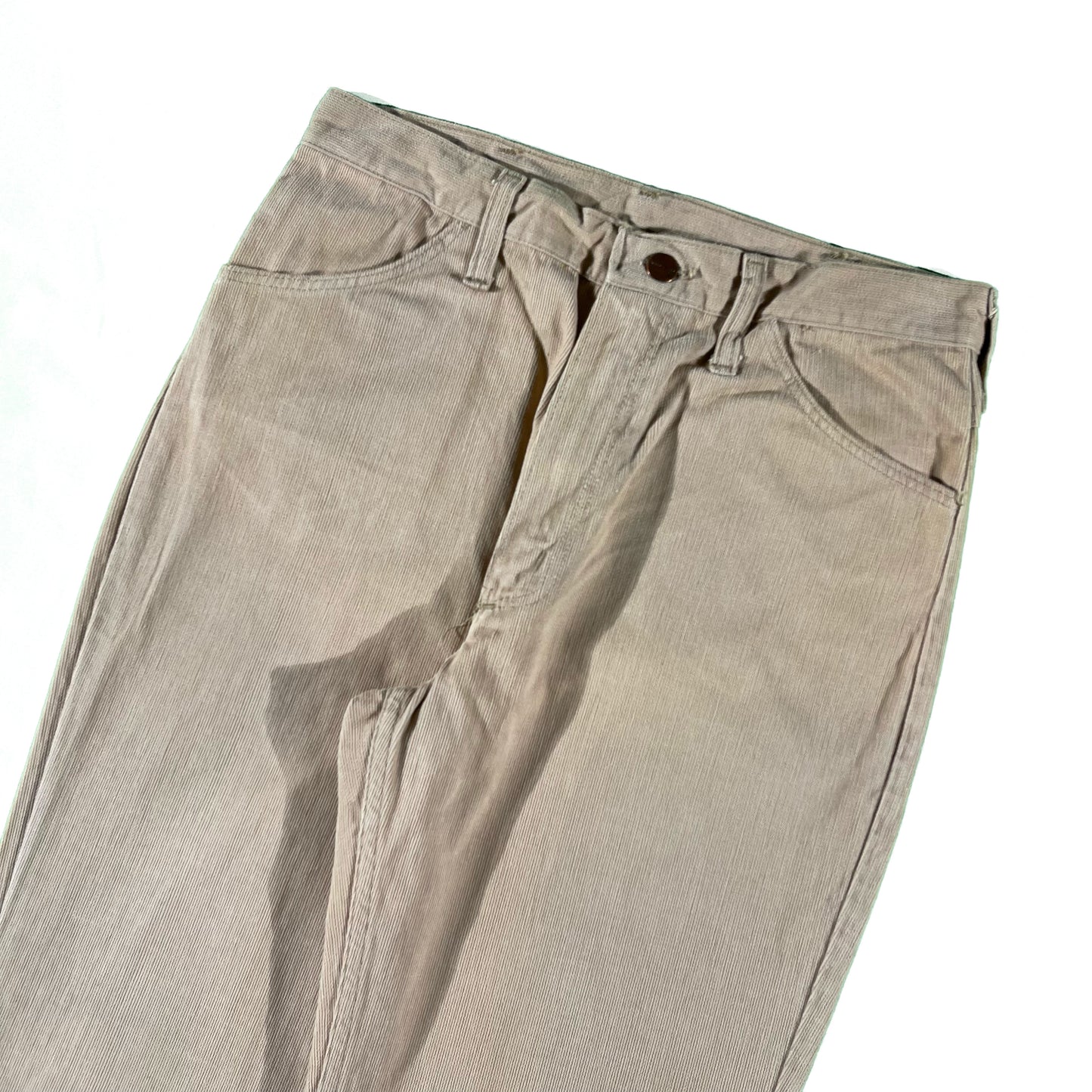 70s Maverick Faded Tan Corduroy Flares- 30x31