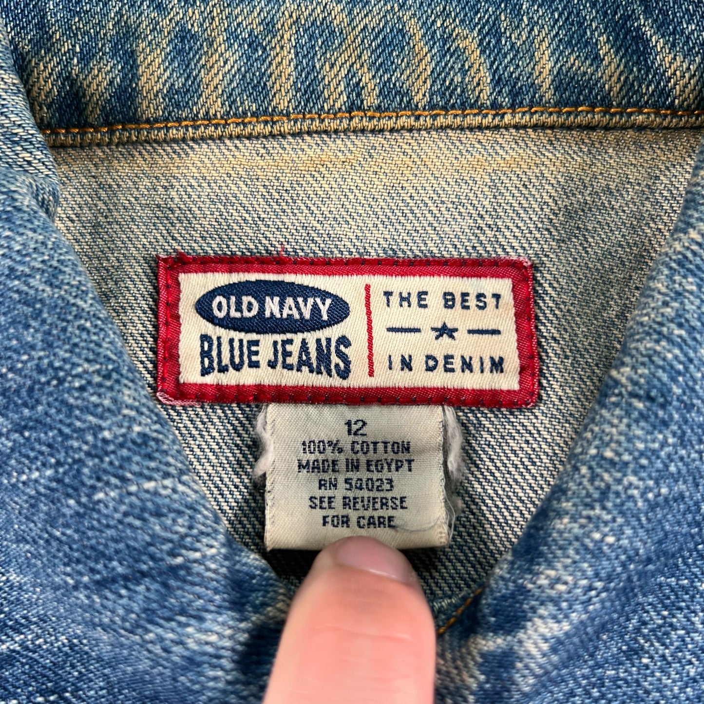 00s Old Navy Faded Denim Trucker Jacket- S
