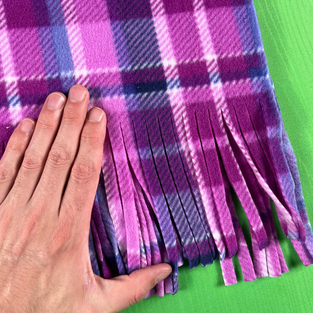 Deadstock 2012 Old Navy Bright Purple Plaid Scarf