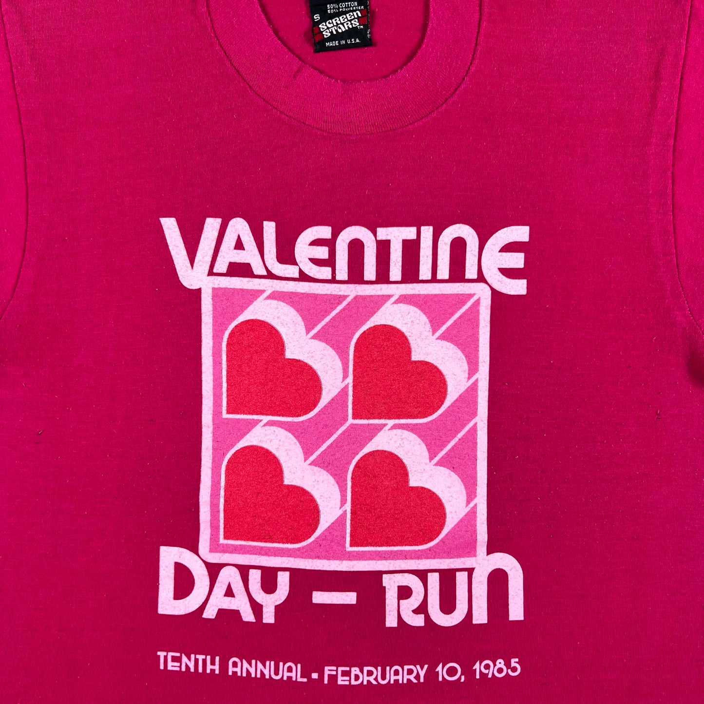 80s Valentine's Day-Run Tee- S