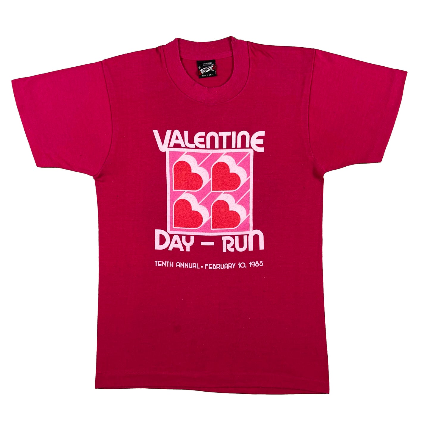 80s Valentine's Day-Run Tee- S