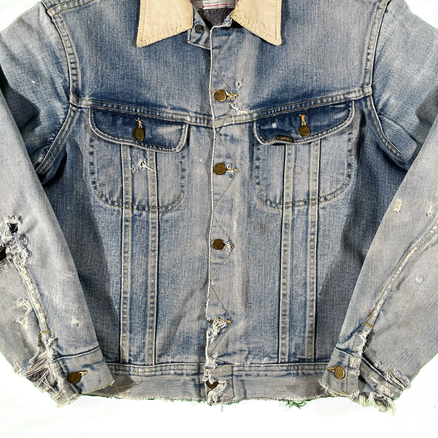 70s Distressed Lee Storm Rider Denim Jacket- L