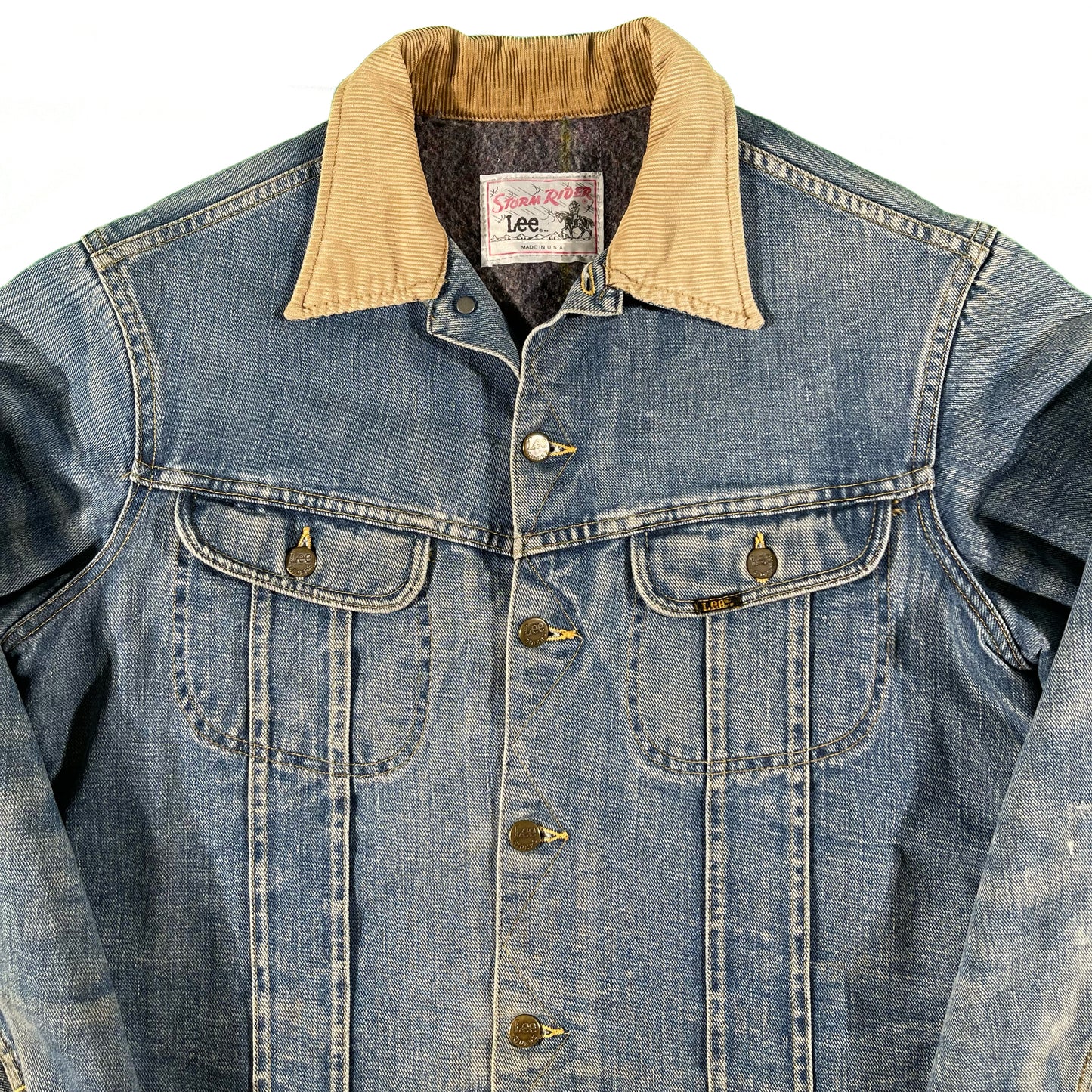 70s Lee Denim Storm Rider Jacket- L