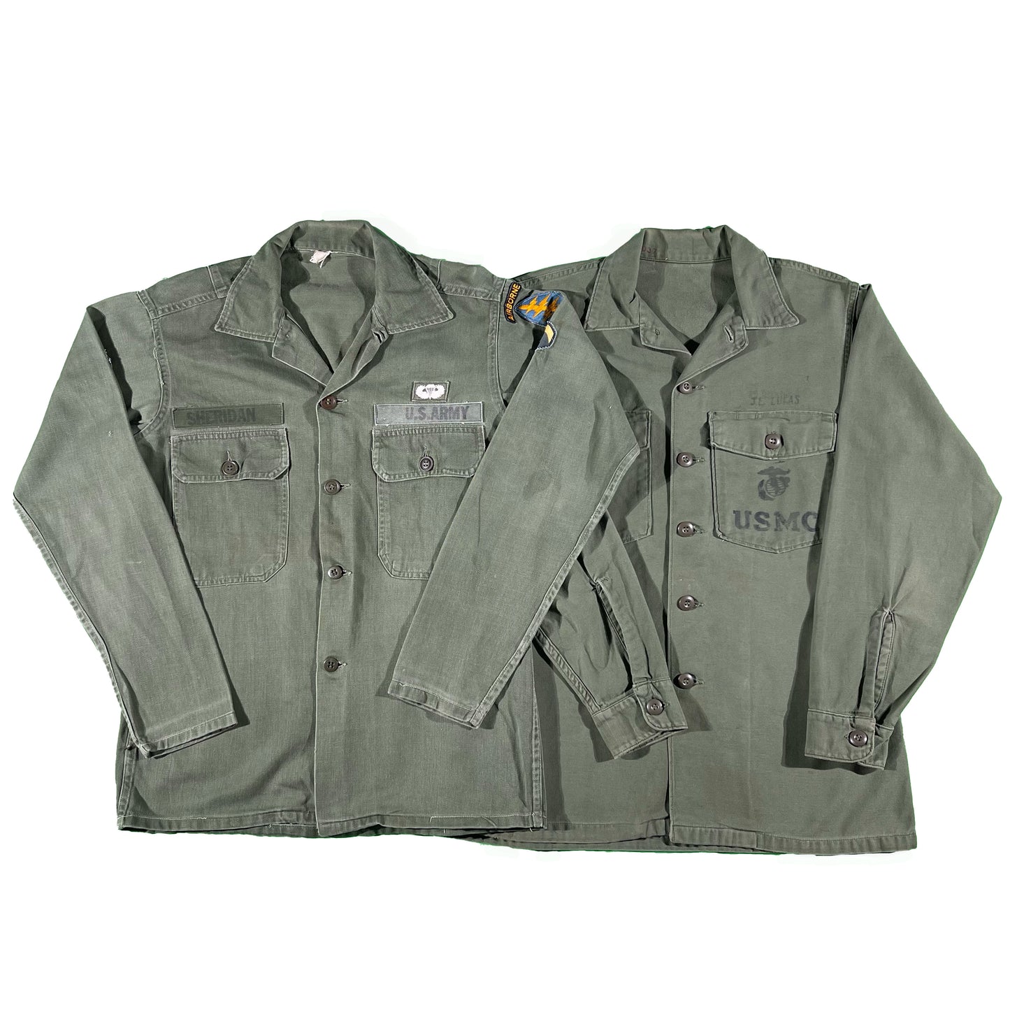 60s/70s US Army OG-107 Utility Shirt- SELECT SIZE