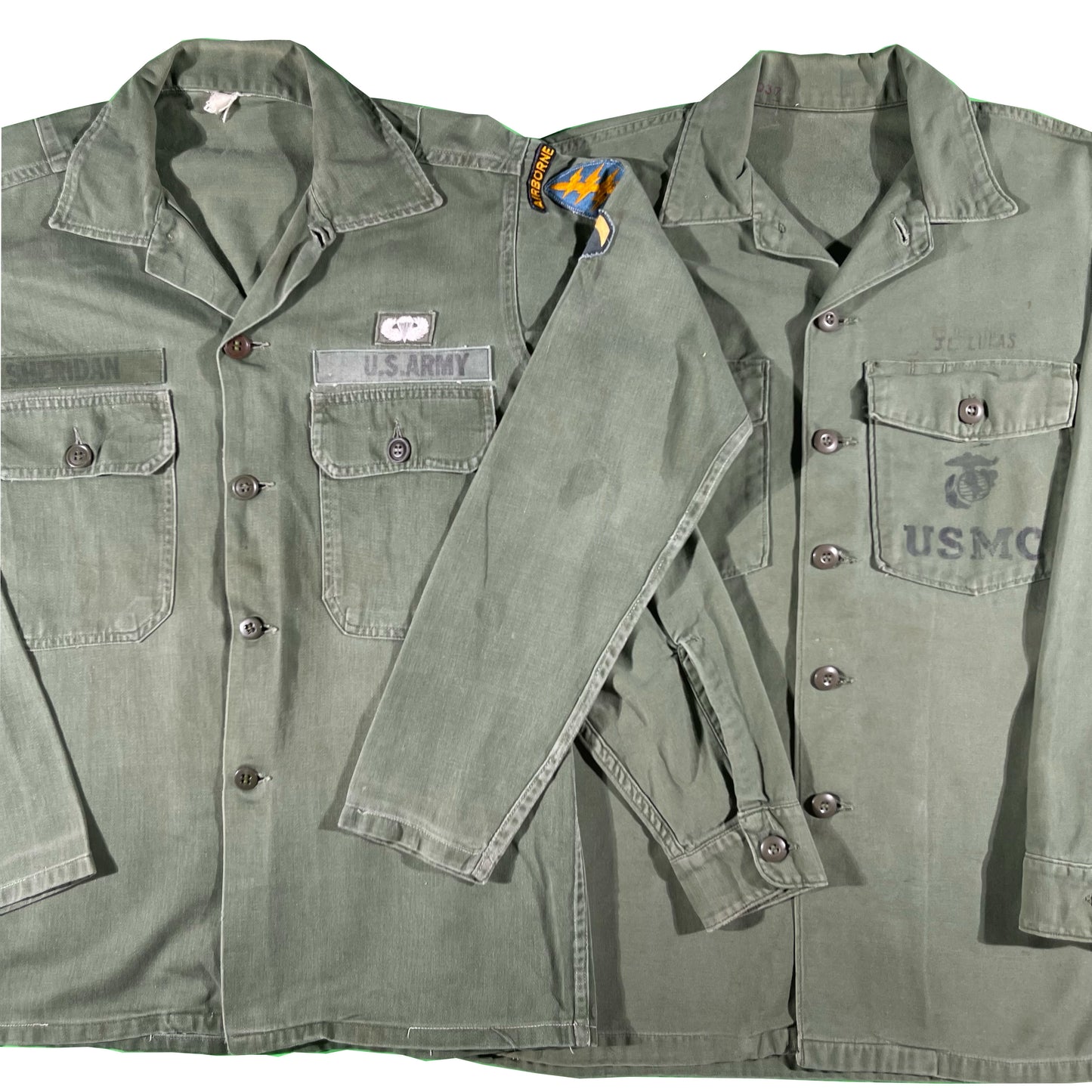 60s/70s US Army OG-107 Utility Shirt- SELECT SIZE