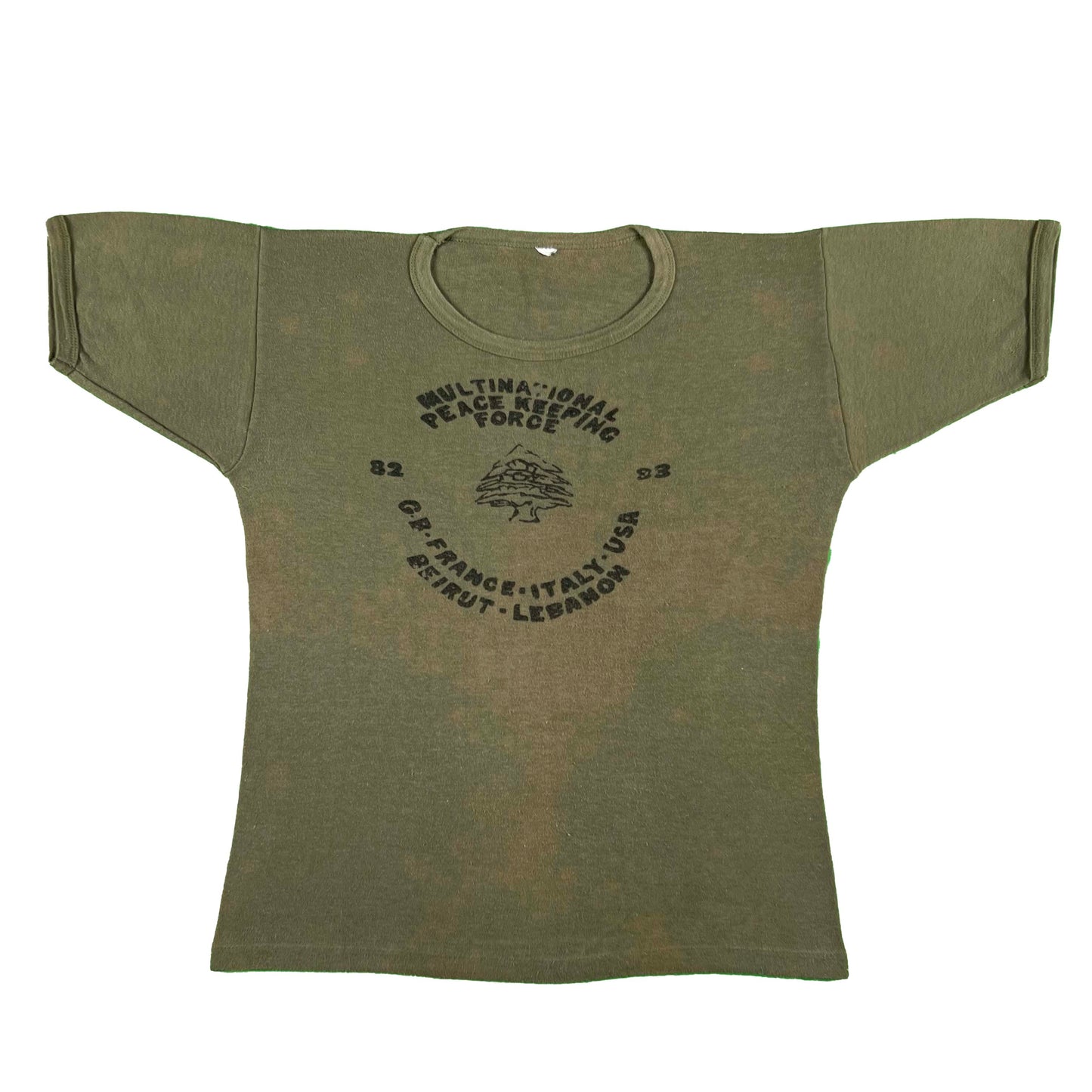80s Beirut Lebanon Multinational Peace Corps Tee- S
