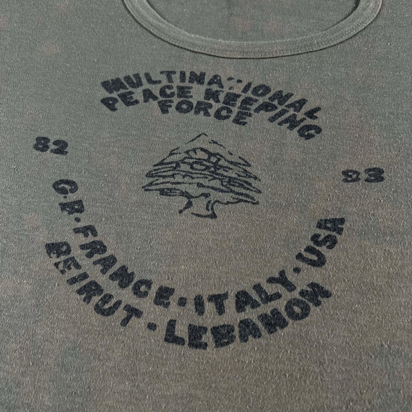 80s Beirut Lebanon Multinational Peace Corps Tee- S