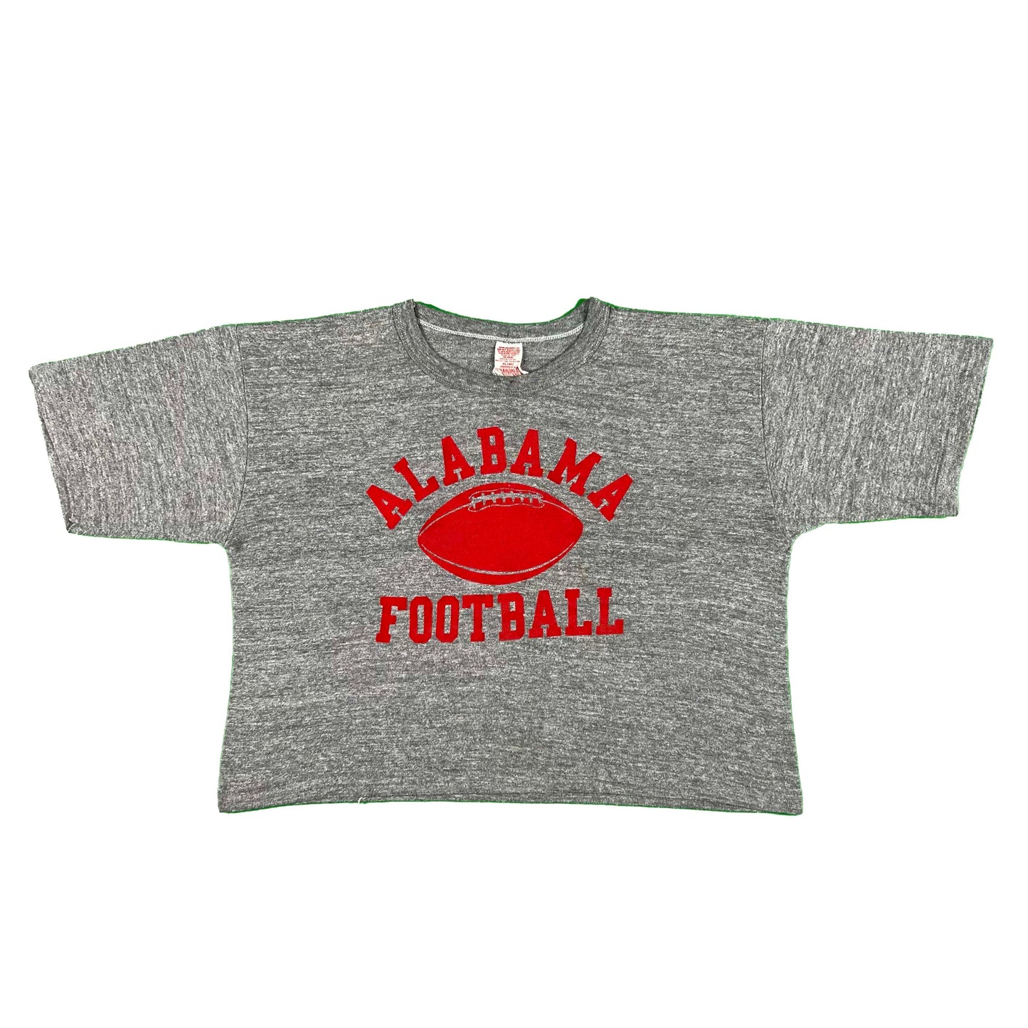 60s Alabama Football Cropped & Flocked Tee- M