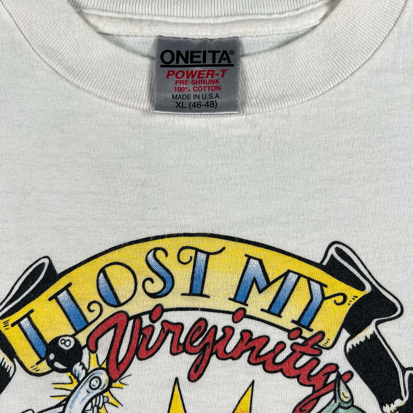 90s 'I Lost My Virginity' Eugene OR Tattoo Shop Tee- XL