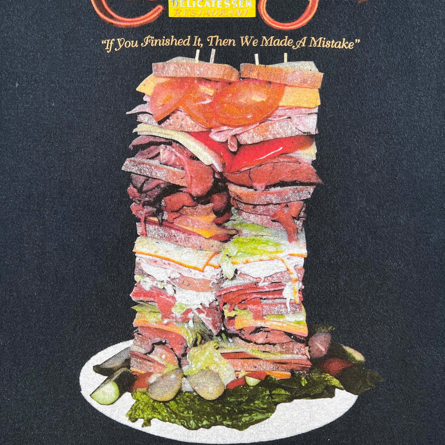 00s Carnegie Deli Sandwich Skyscraper Tee- XL