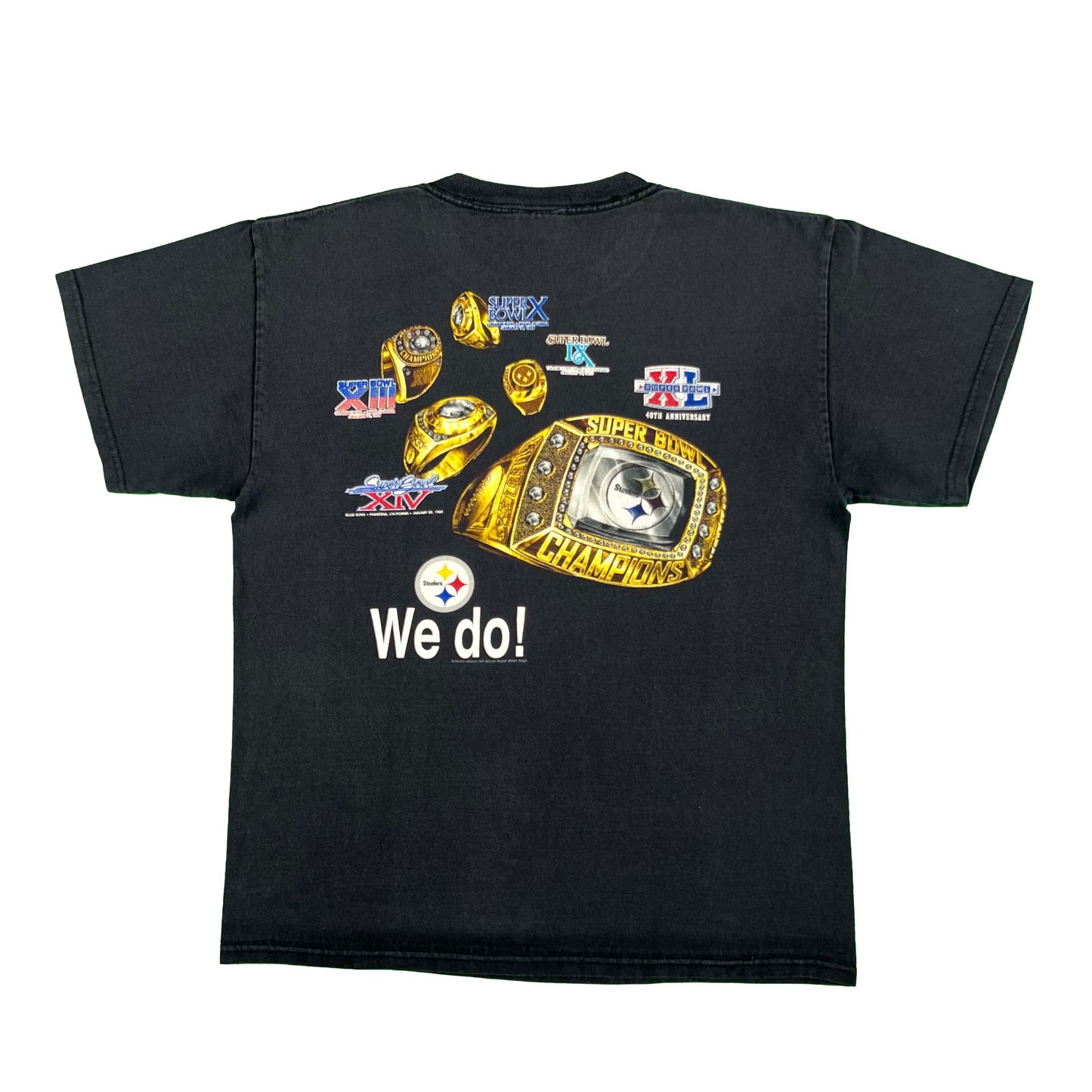00s 'Got Rings' Pittsburgh Steelers Tee- M