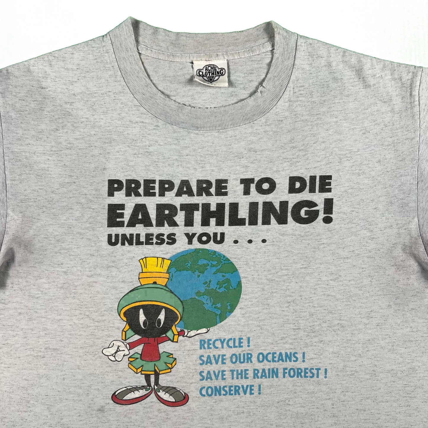 90s 'Prepare to Die Earthling' Environmentalism Tee- L