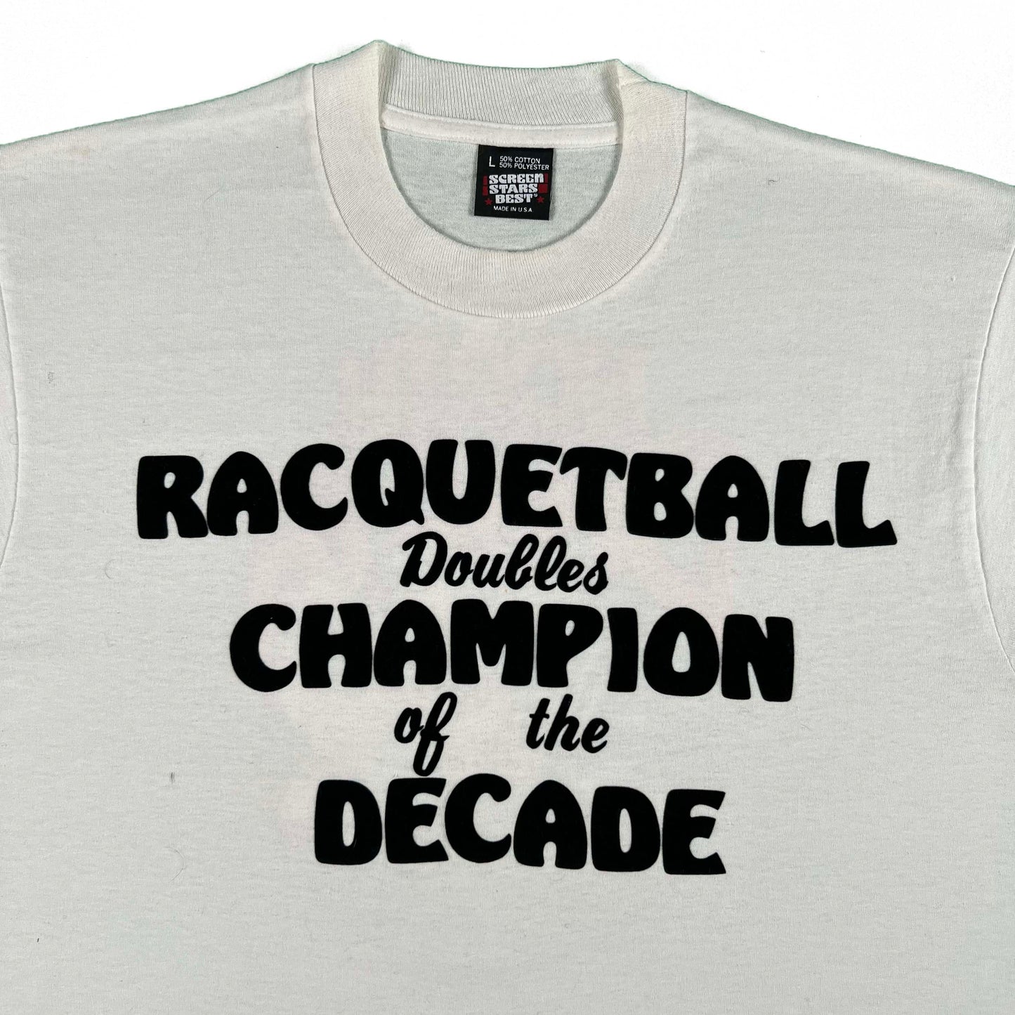80s Racquetball Doubles Champion of the Decade Tee- M