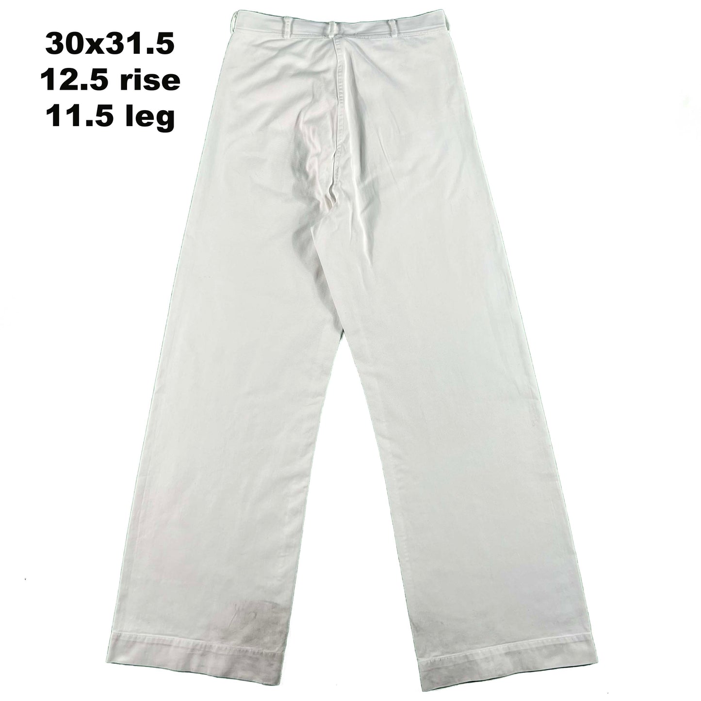 40s/50s White Cotton Sailor Pants- SELECT PAIR
