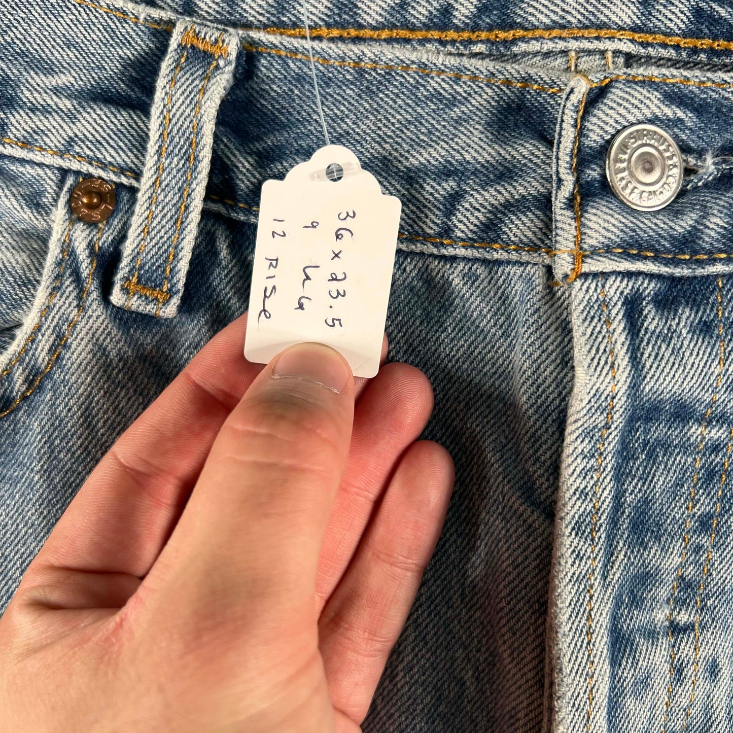 90s Levi's 501 Denim Capris- 36x23.5