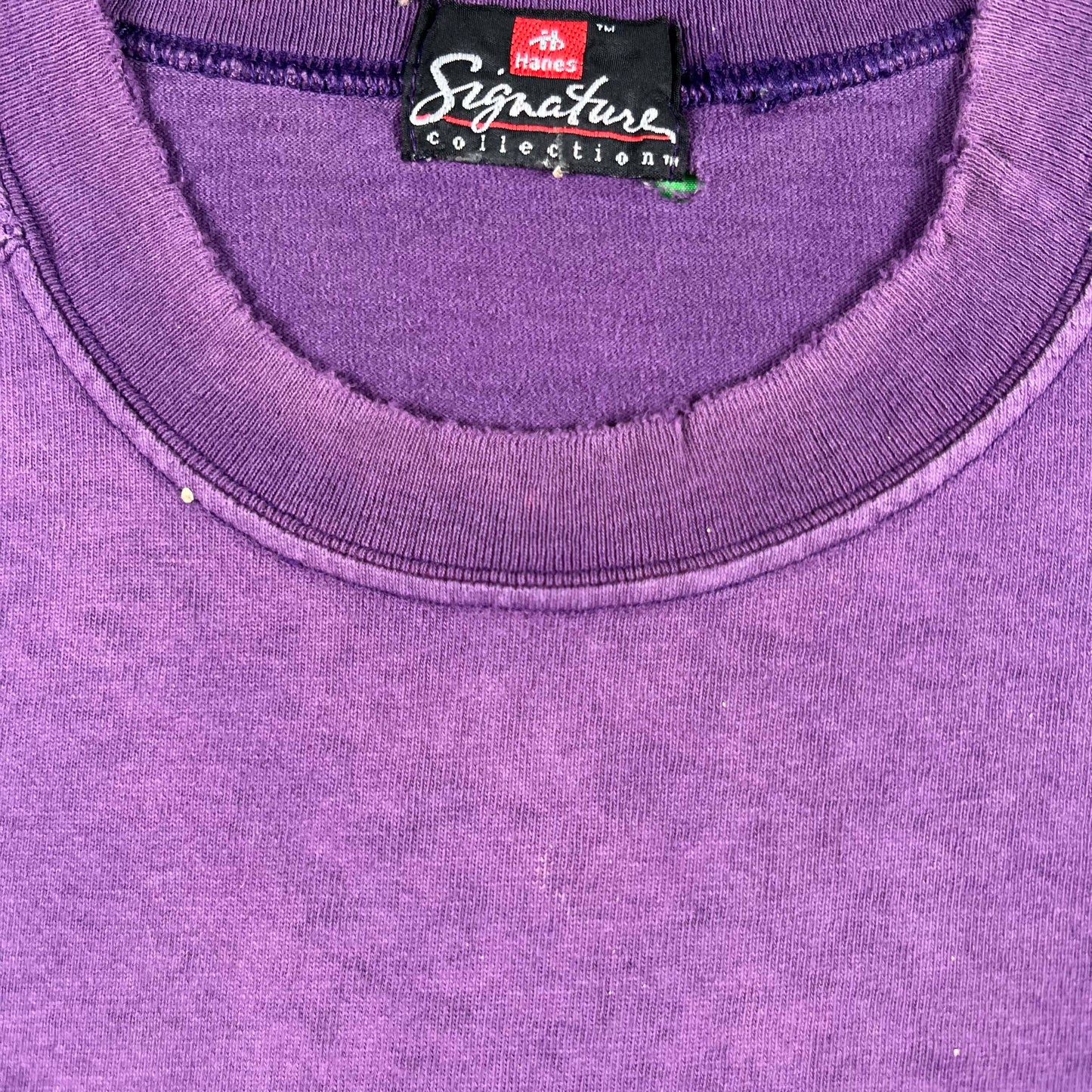 90s Hanes Heavyweight Purple Painter's Tee- L