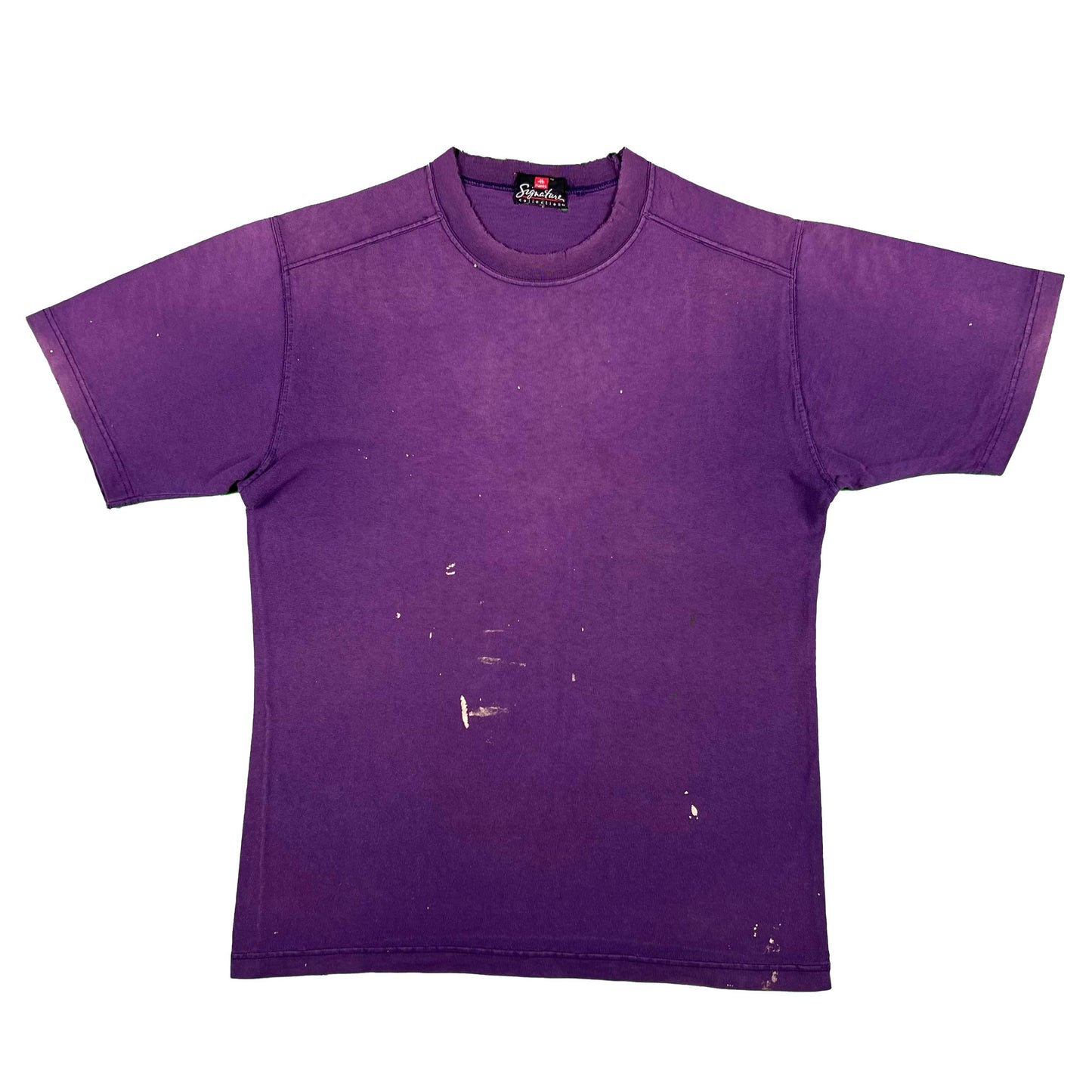 90s Hanes Heavyweight Purple Painter's Tee- L