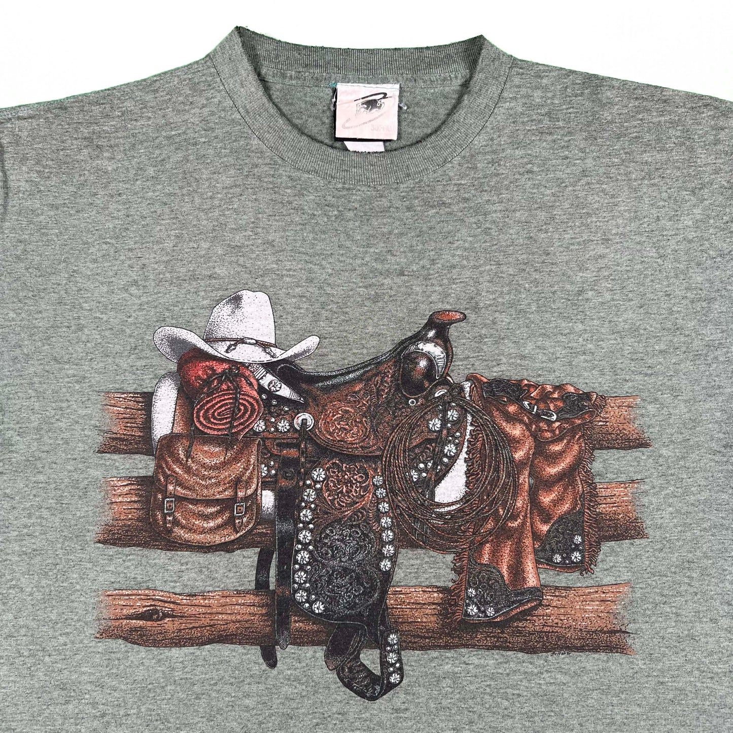 90s Overdyed Cowboy Saddle Tee- XL