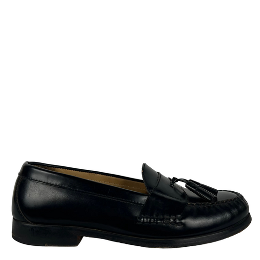 00s Black Leather Tassel Loafers- M's 8, W's 9.5
