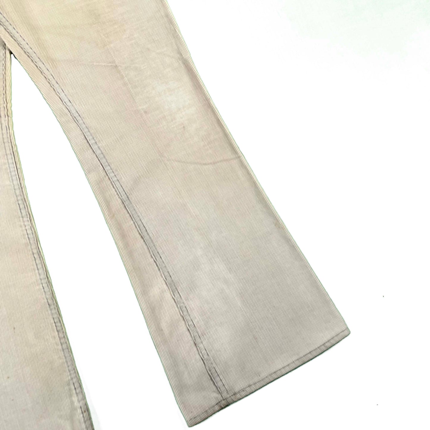 70s Levi's Faded Grey/Cream 646 Flared Corduroy Pants- 34x32