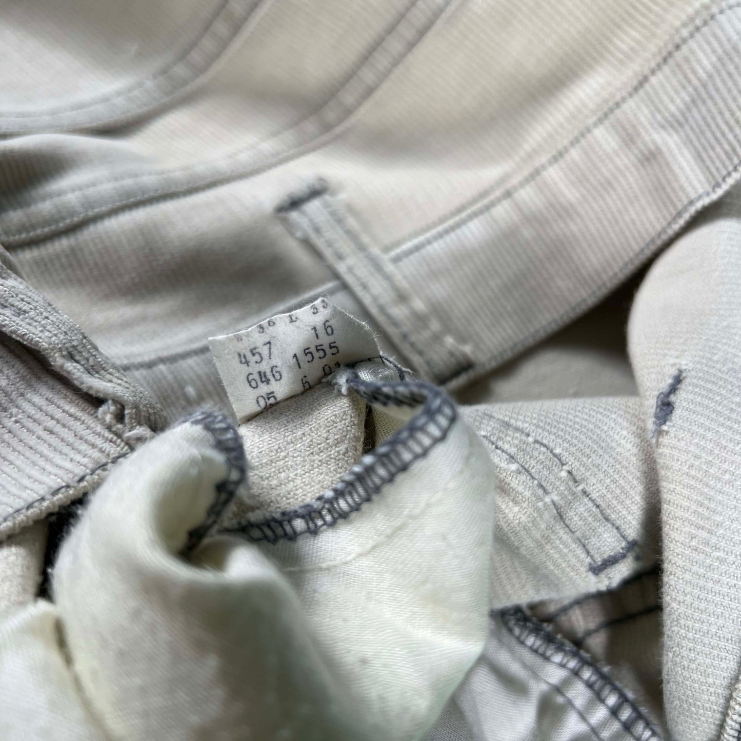 70s Levi's Faded Grey/Cream 646 Flared Corduroy Pants- 34x32