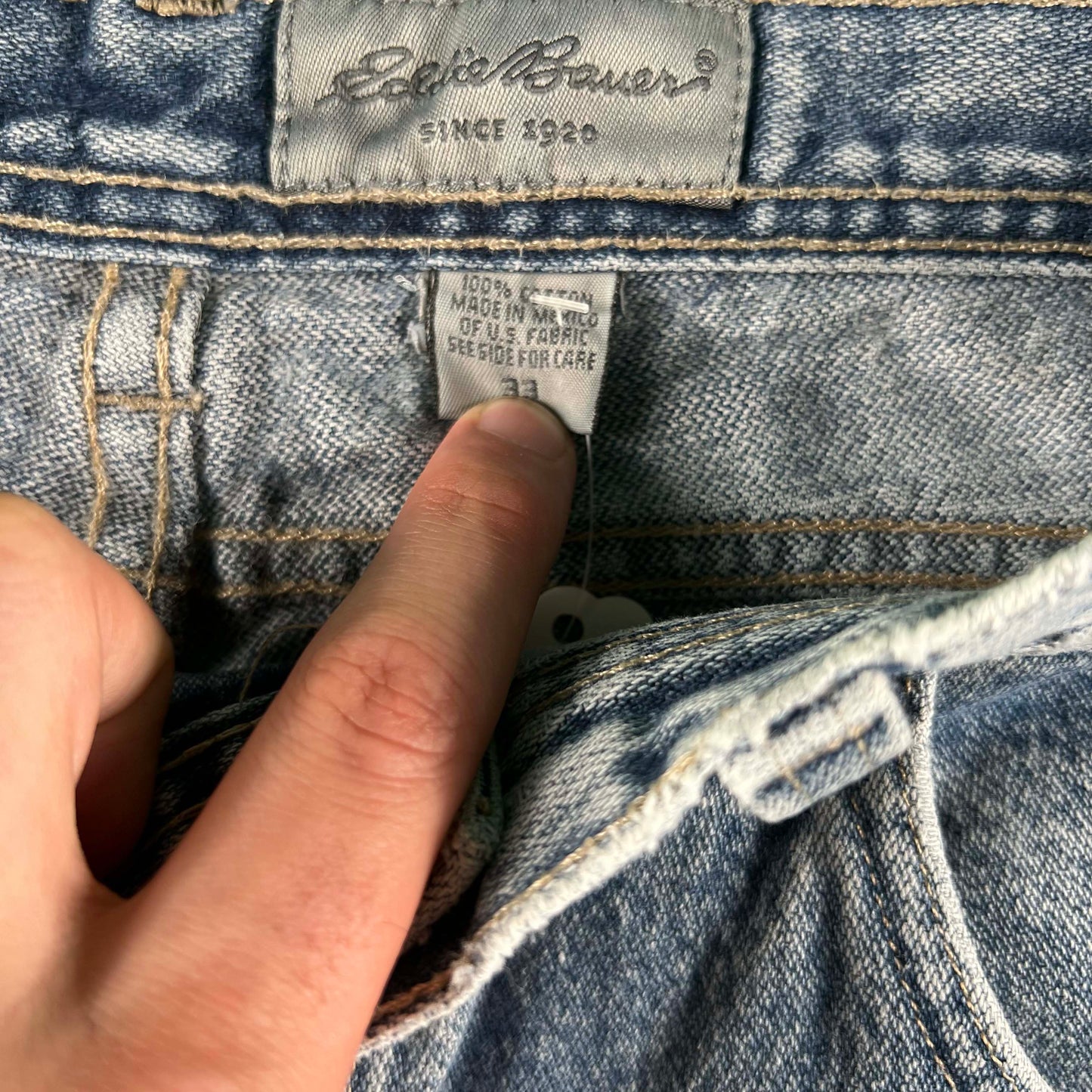 00s Eddie Bauer Denim Carpenter Shorts- 31x8.5