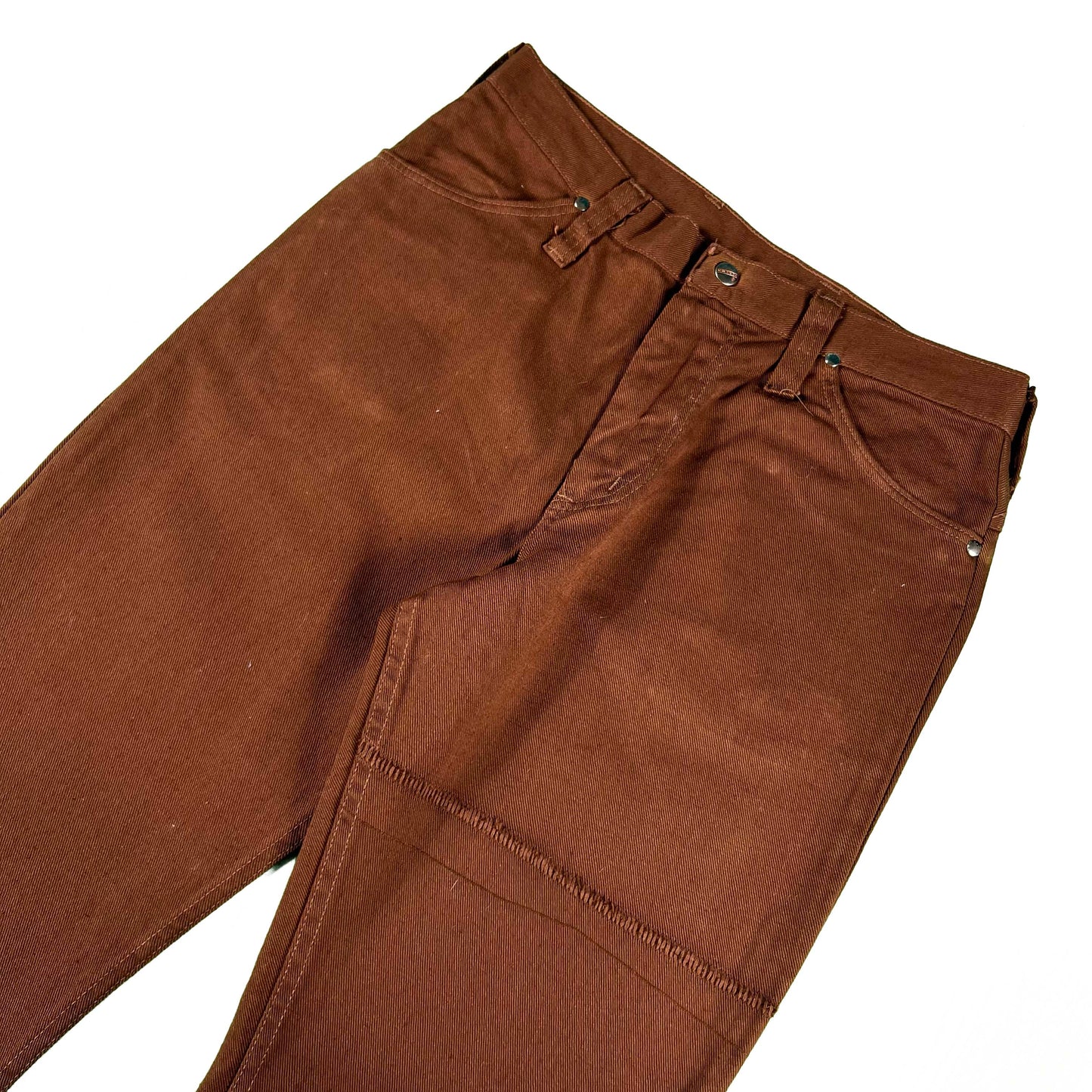 60s Maverick Repaired Brown Flared Pants- 30x31