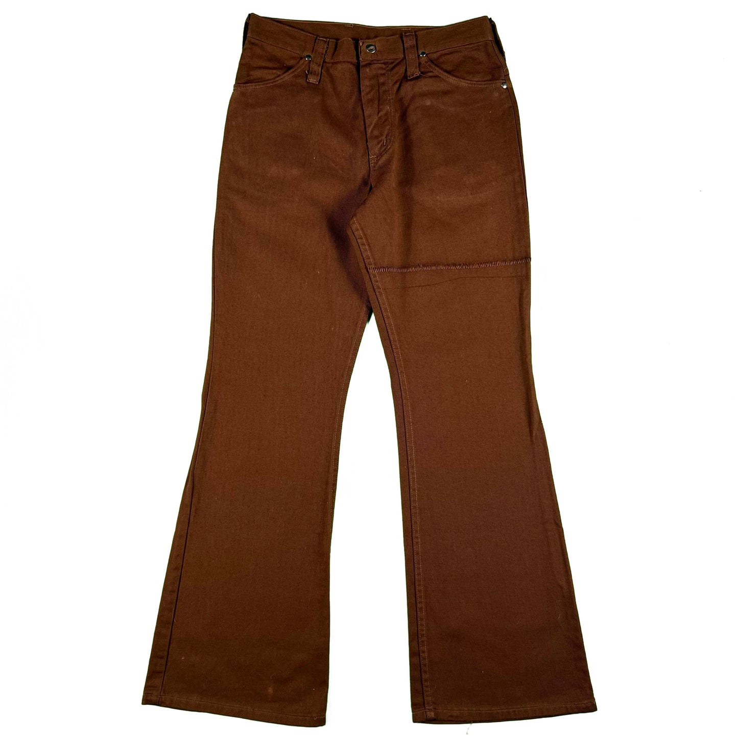 60s Maverick Repaired Brown Flared Pants- 30x31
