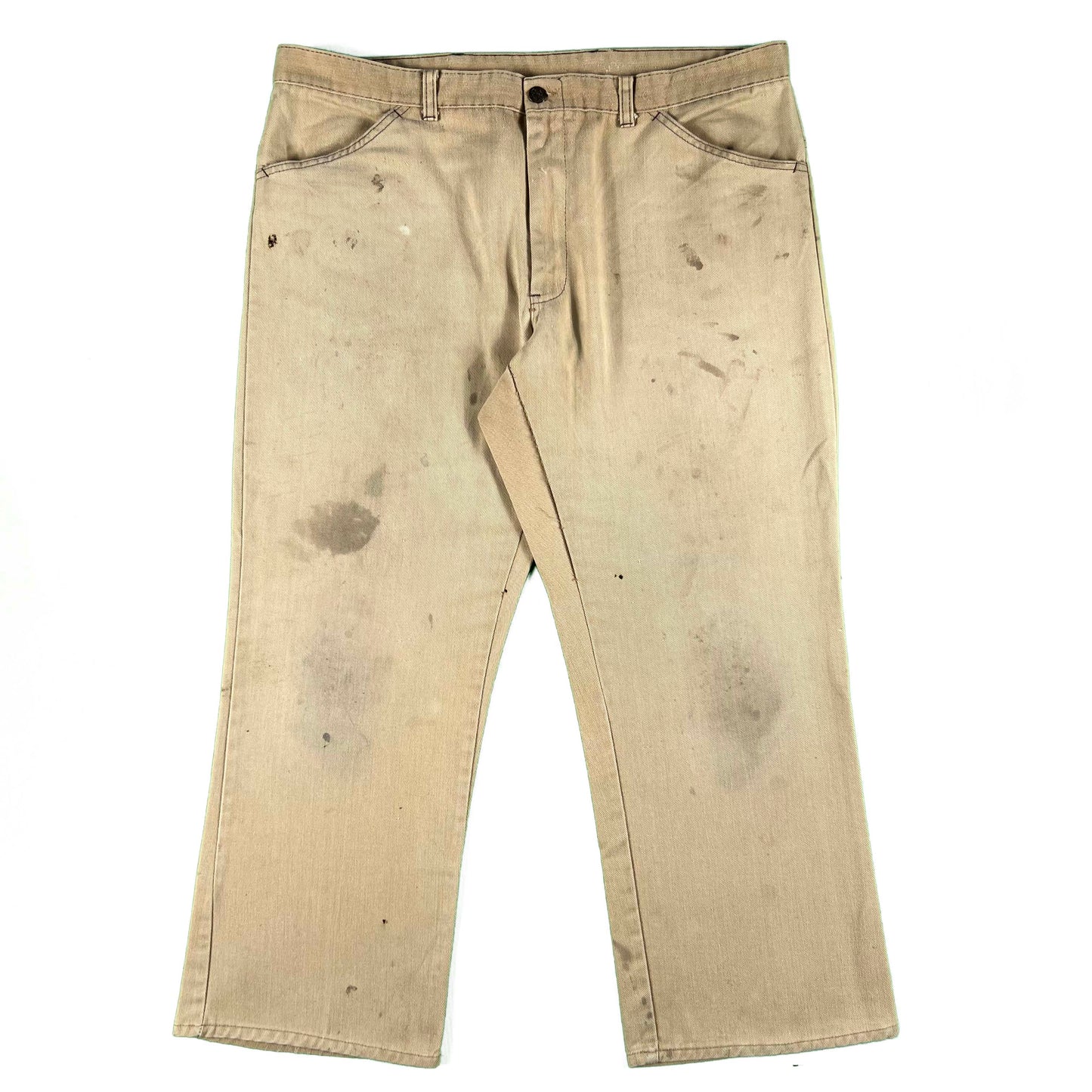 70s Flared Tan Painter's Pants- 36x26