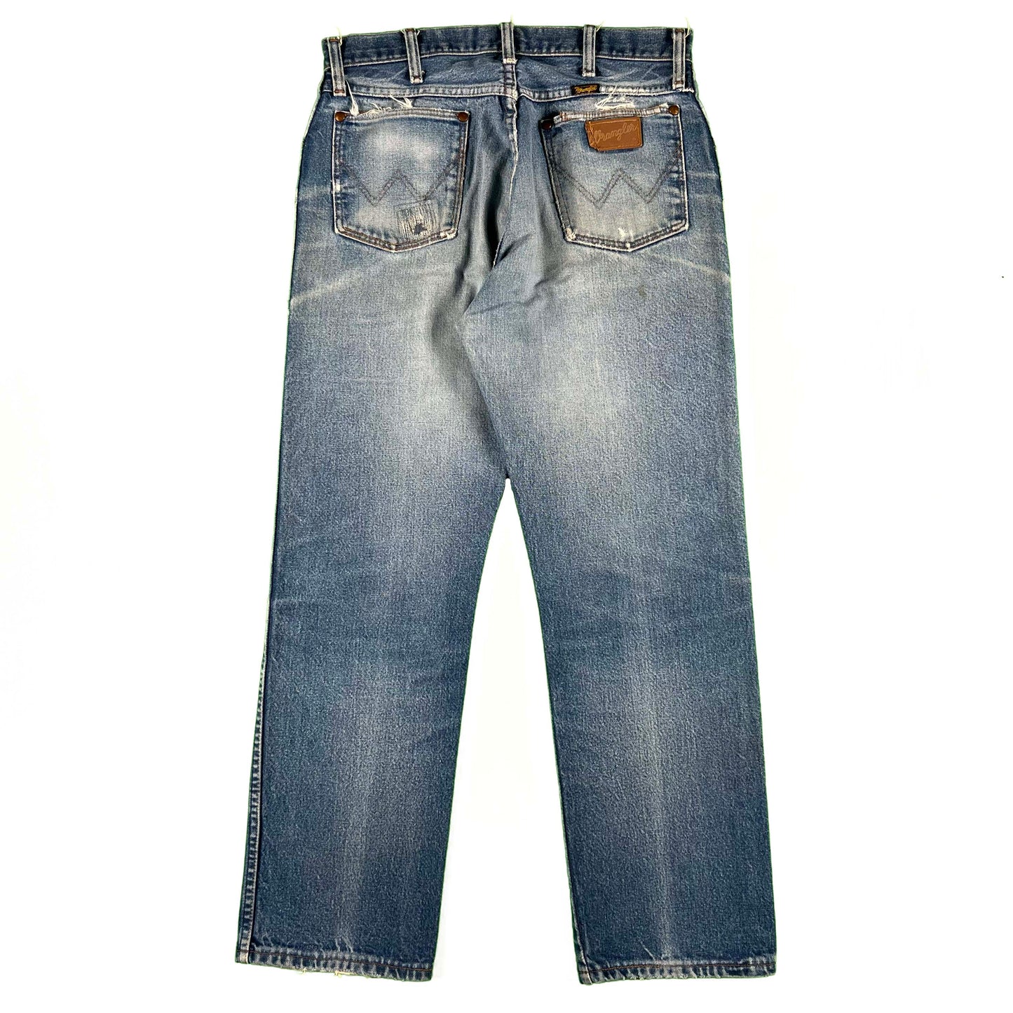 80s Sun Faded & Repaired Wrangler Denim- 32x28.5